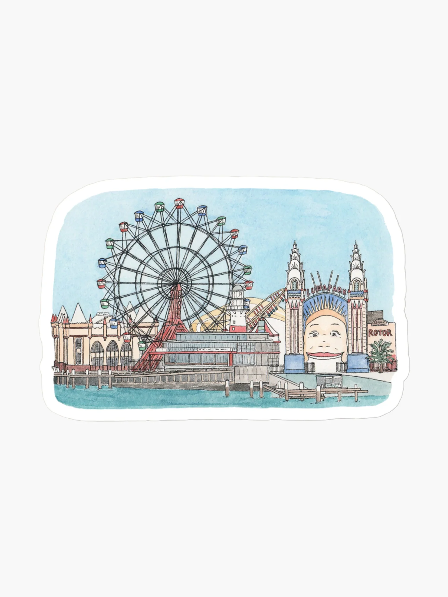 Luna Park Sticker