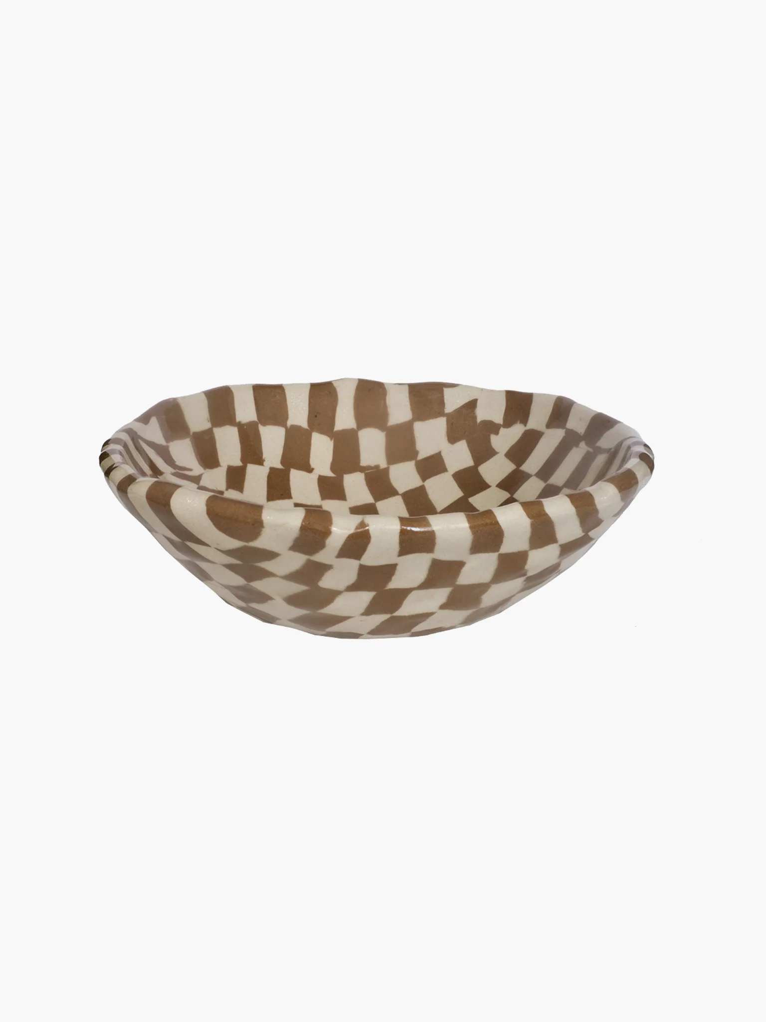 Medium Check Bowl (18cm) - Choco