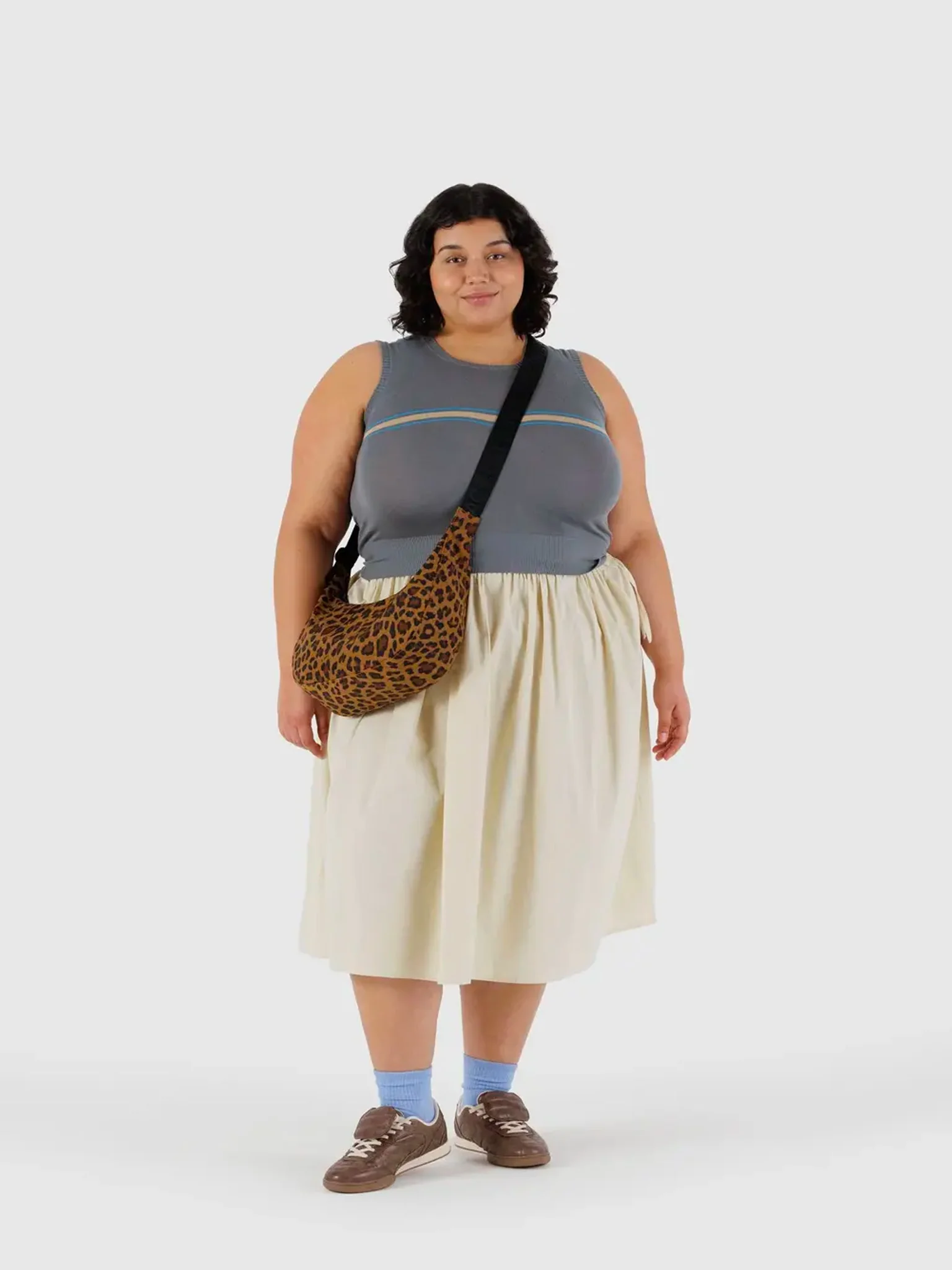 Medium Nylon Crescent Bag - Leopard - Image 2