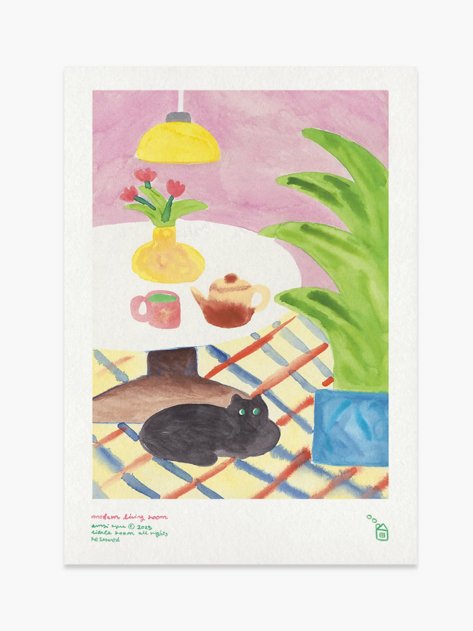 Modern Living Poster by little room (A3)