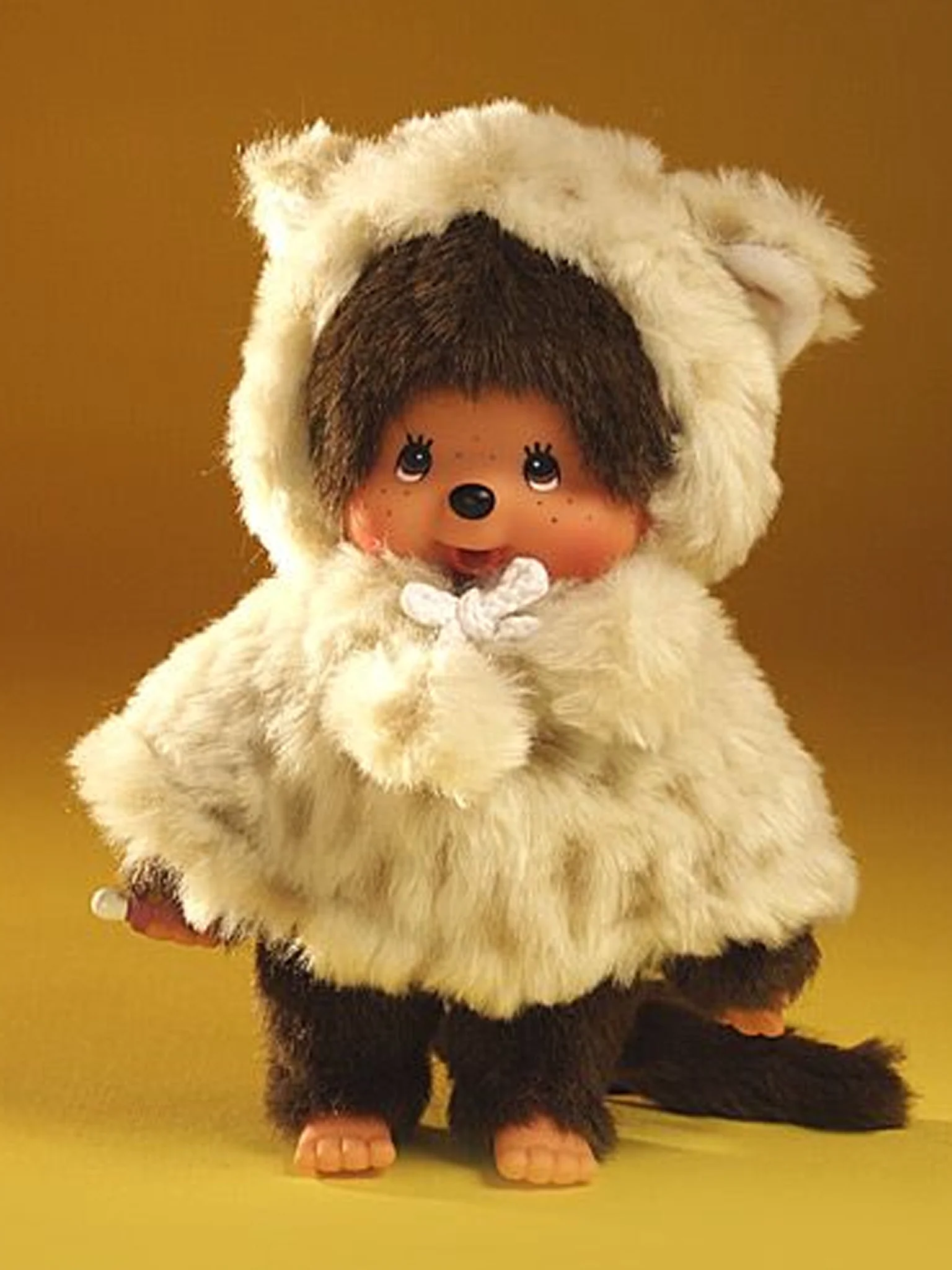 Monchhichi Cat Poncho - Beige - Image 2