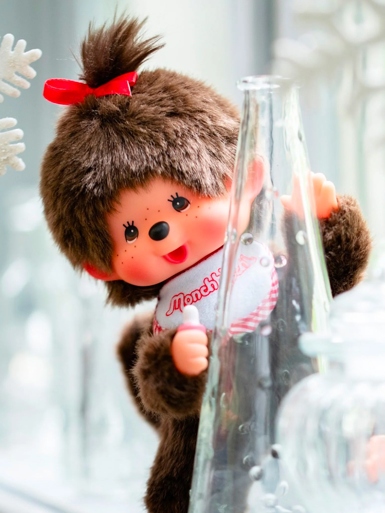 Monchhichi Girl - Brown Ponytail - Image 4