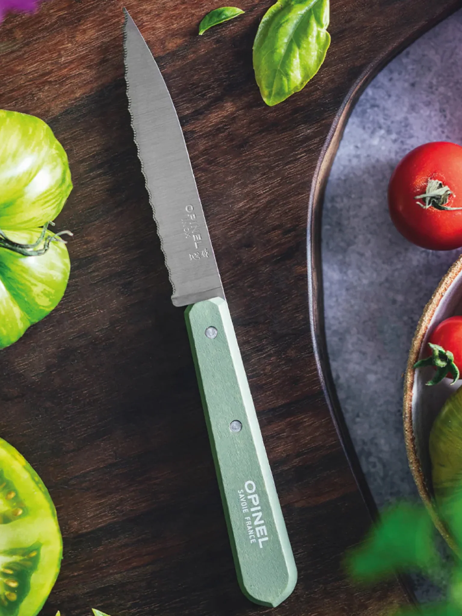 N°113 Serrated Knife (10cm) - Sage - Image 2