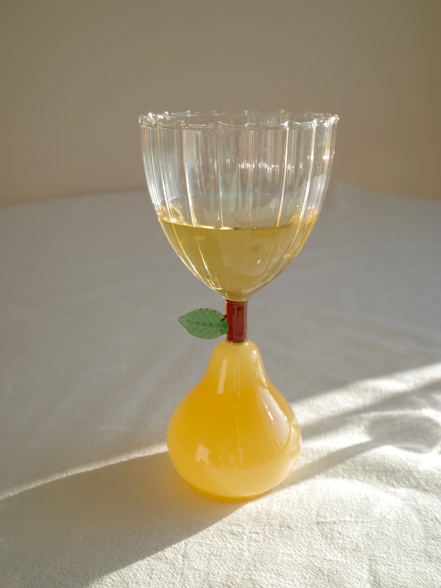 Pear Wine Glass - Dull Yellow - Image 3