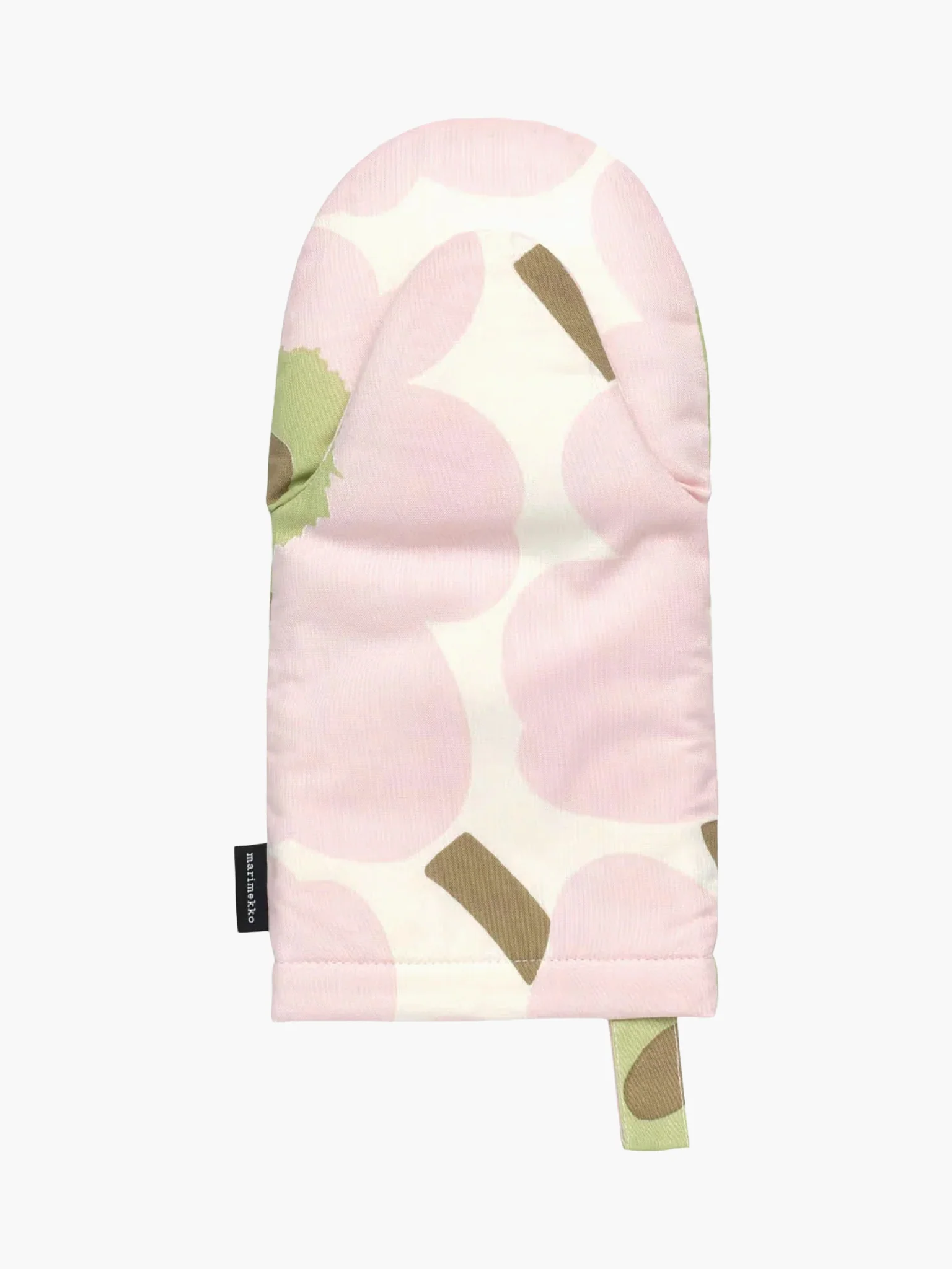 Pieni Unikko Oven Mitten - Pink & Off White