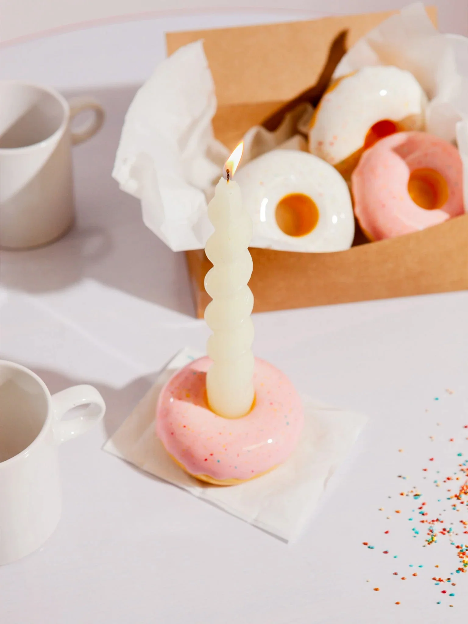 Donut Candle Holder - Pink - Image 2