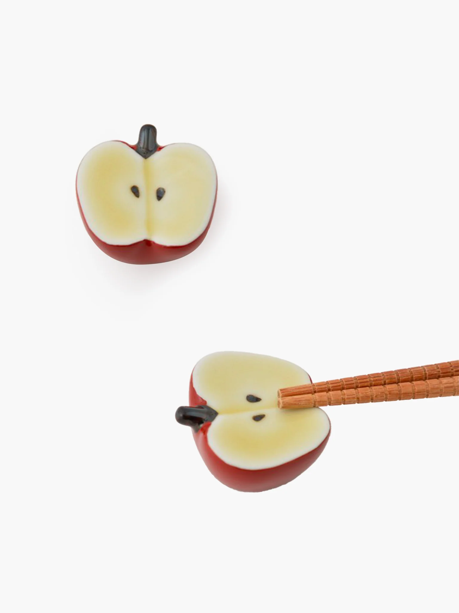 Porcelain Chopstick Rest - Half Apple