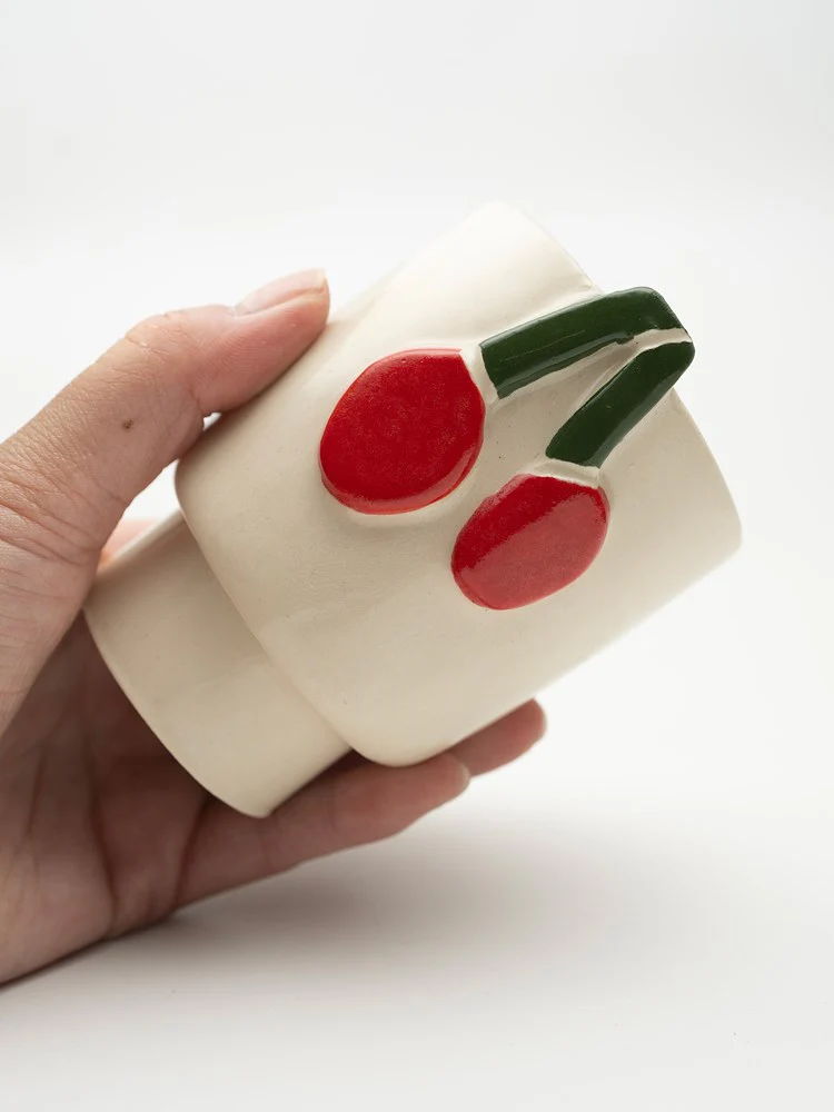 Porcelain Cup - Cherry - Image 2