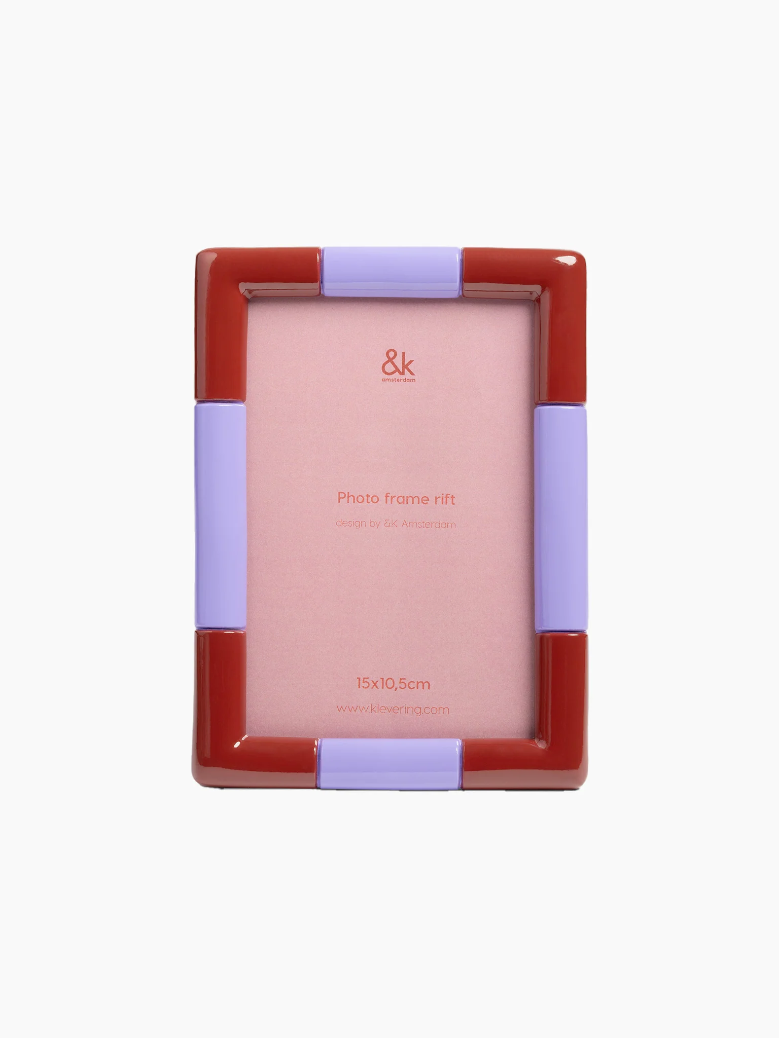 Rift Small Photo Frame - Burgundy/Lilac (15x10cm)