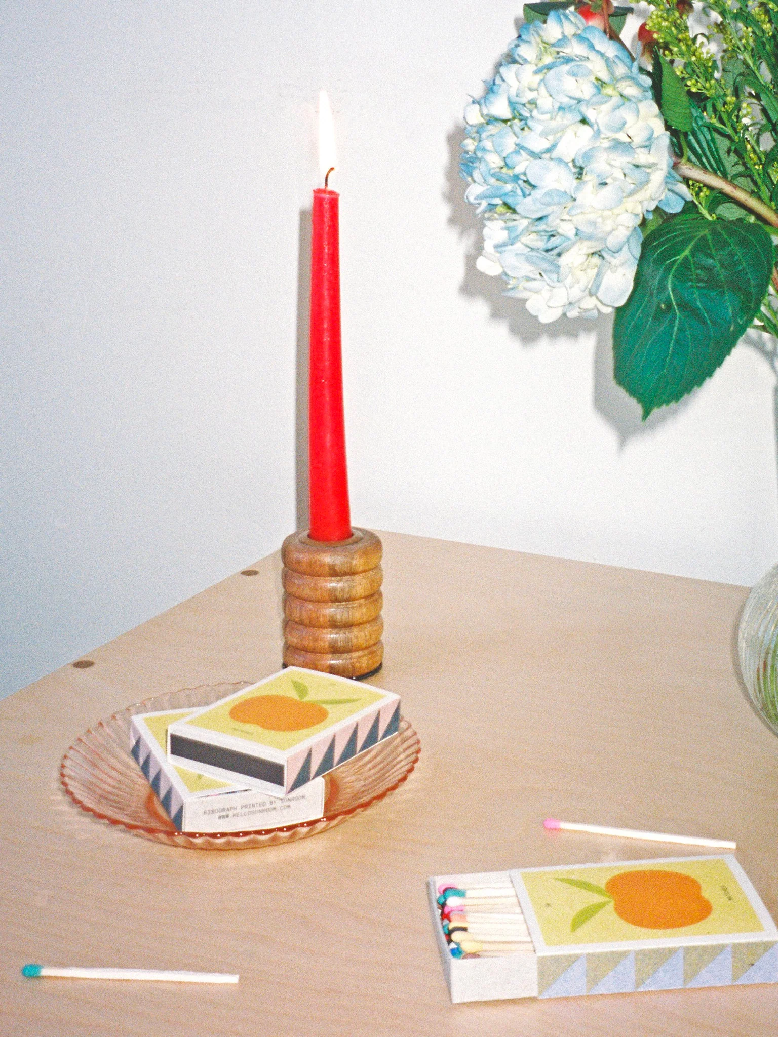 Risograph Printed Matchbox - Apple - Image 2