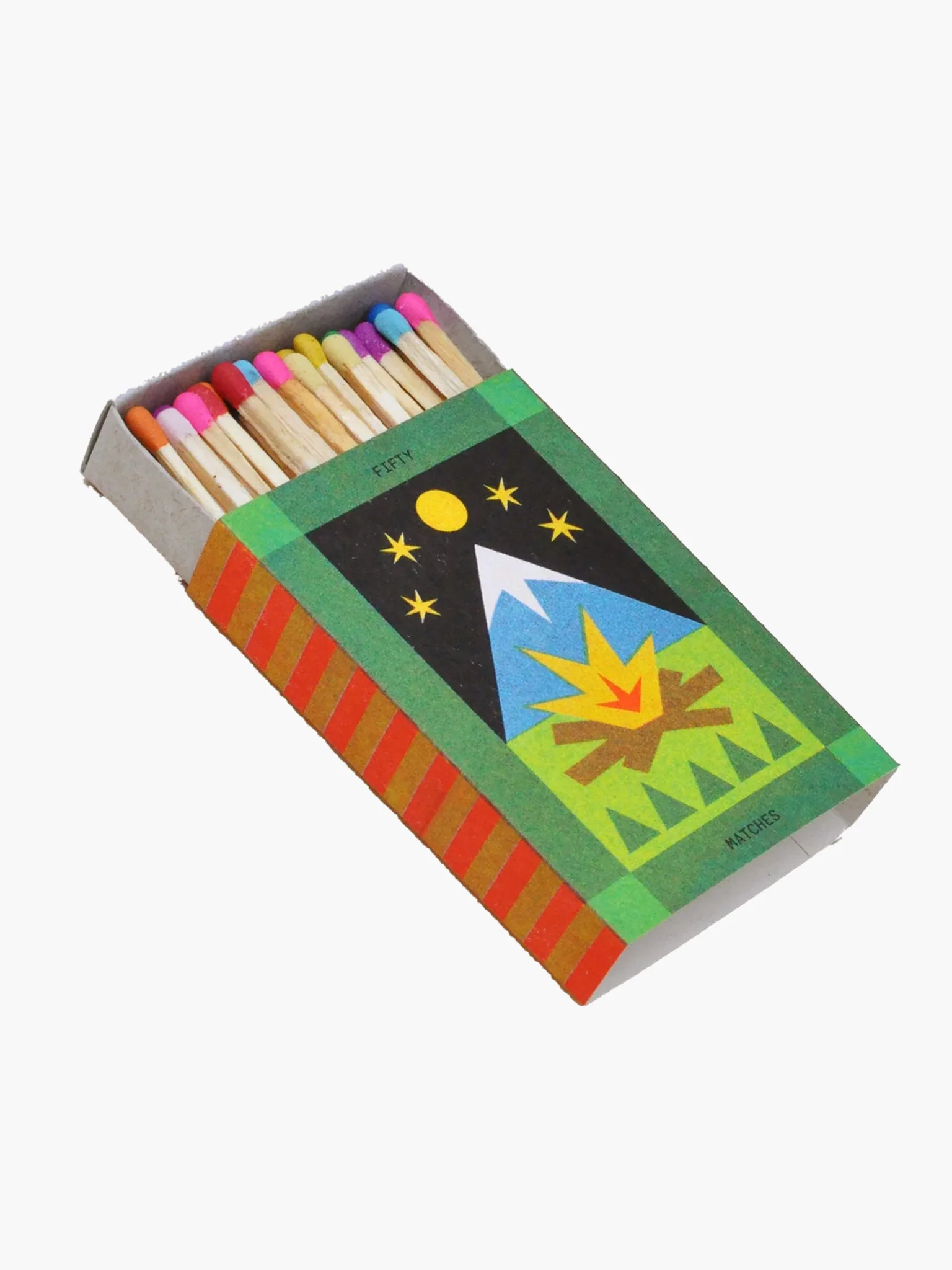 Risograph Printed Matchbox - Campfire