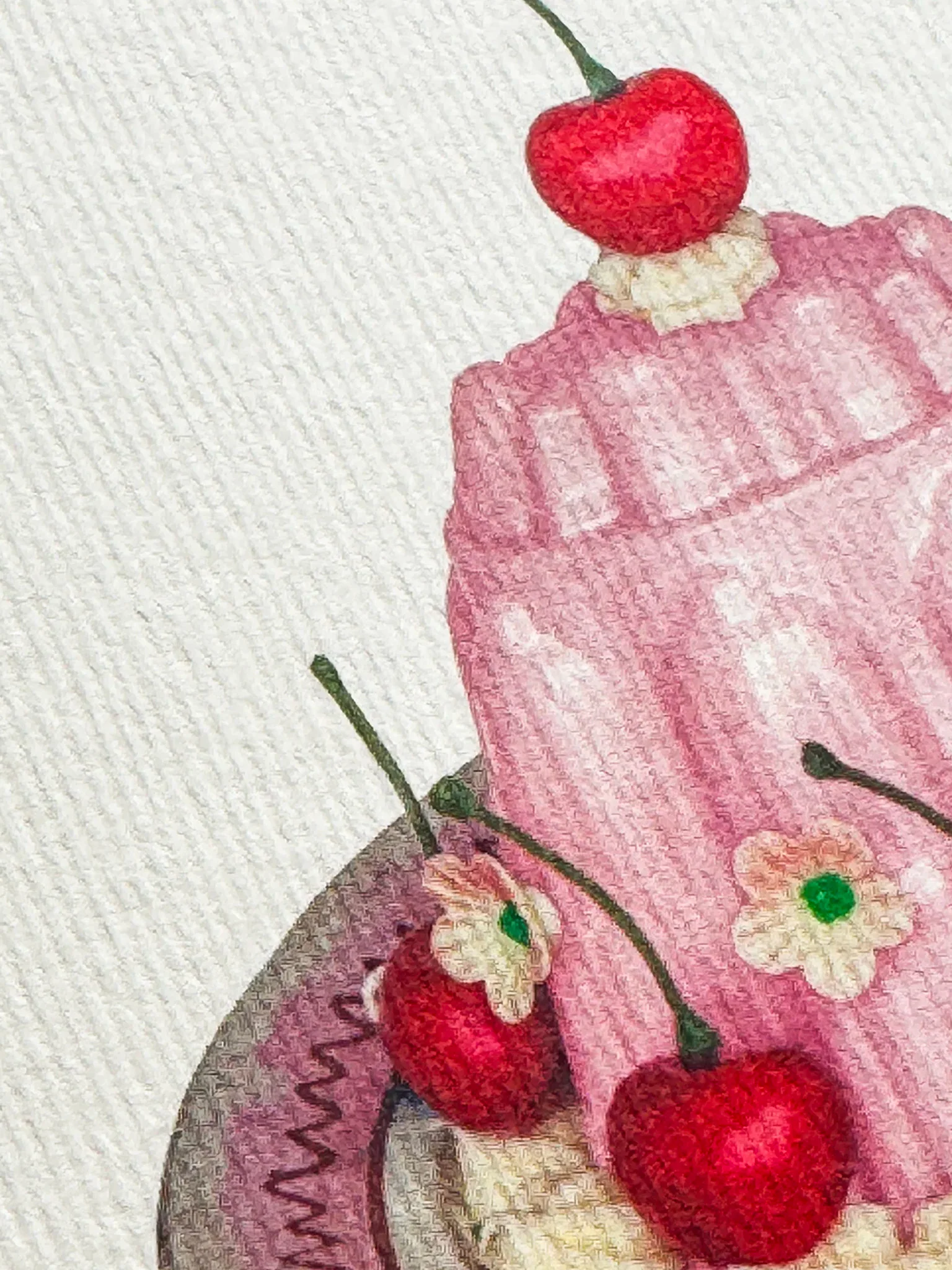 Cream Blancmange Card - Rose Petal - Image 2