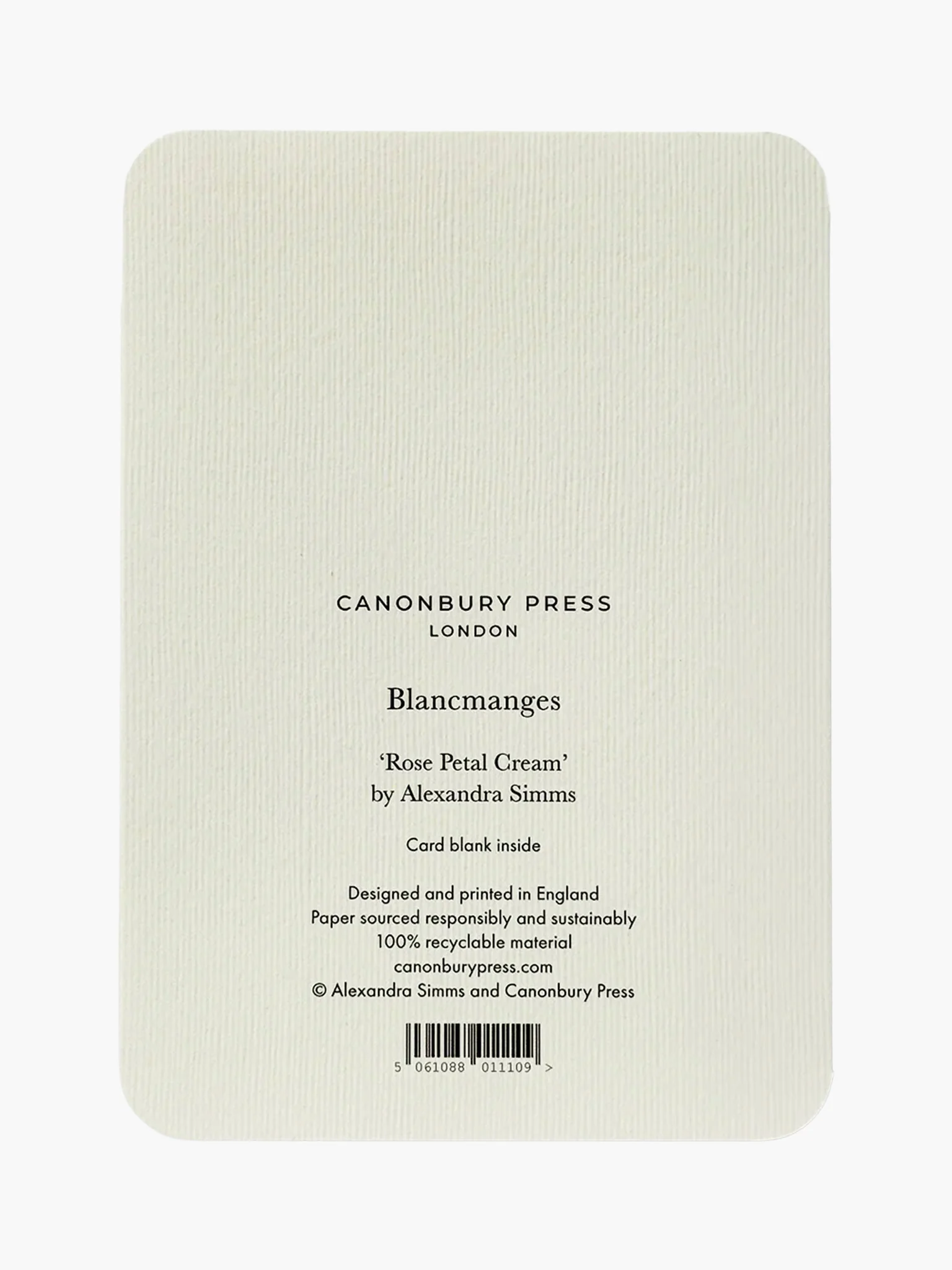 Cream Blancmange Card - Rose Petal - Image 3