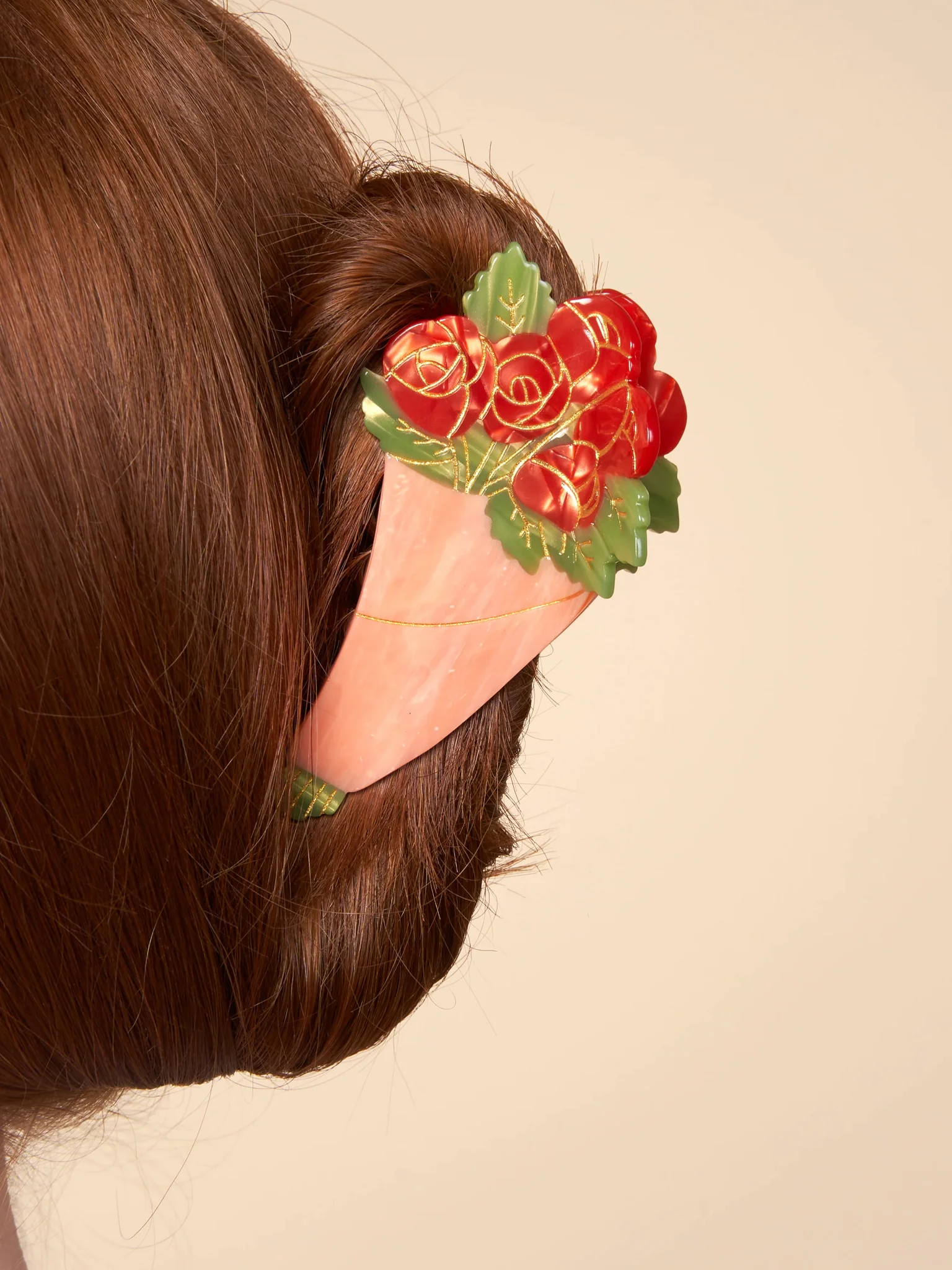 Roses Bouquet Hair Claw - Image 2