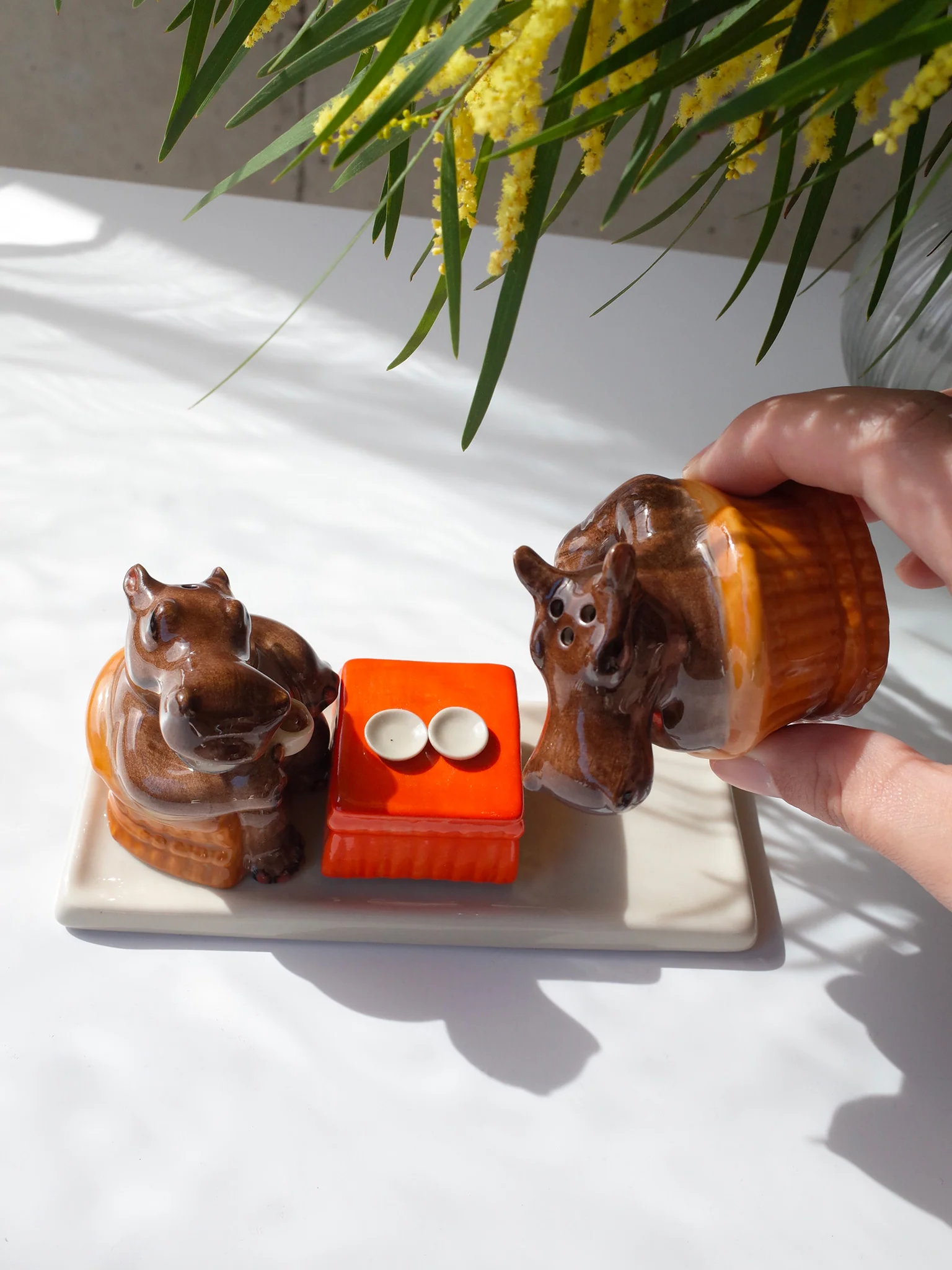 Dinner with Hippos Salt & Pepper Shaker Set - Image 3