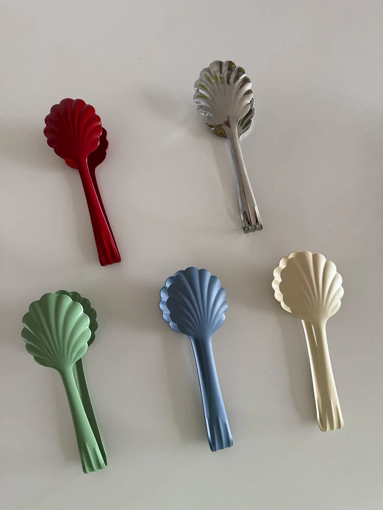 Scalloped Bakery Tongs - Matte Blue - Image 2