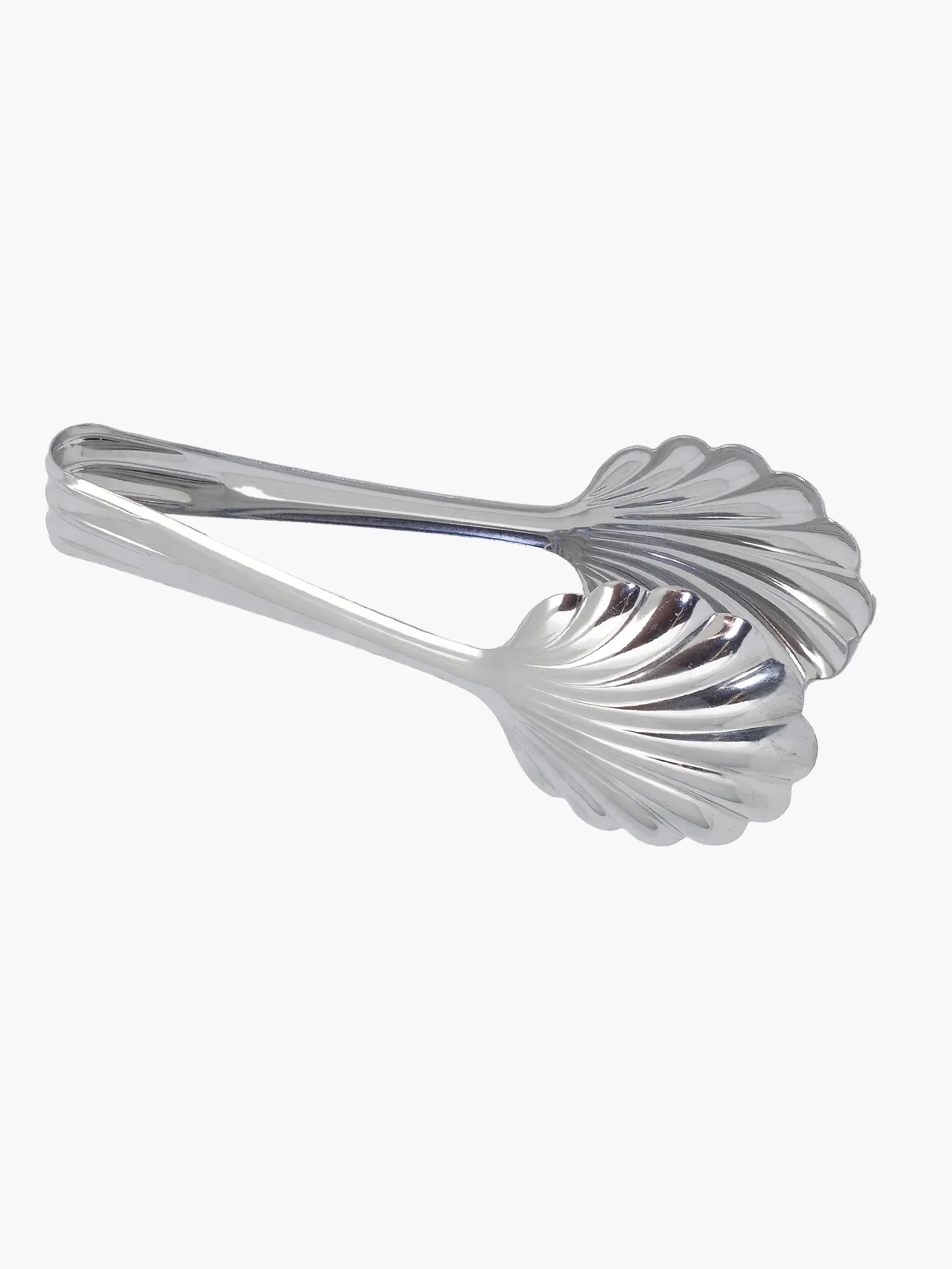Scalloped Bakery Tongs -  Stainless Steel