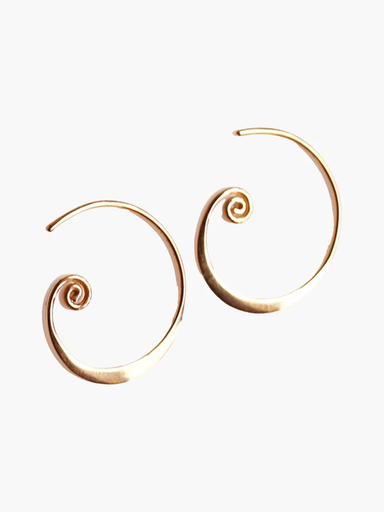 Sea Spiral Earrings - Gold