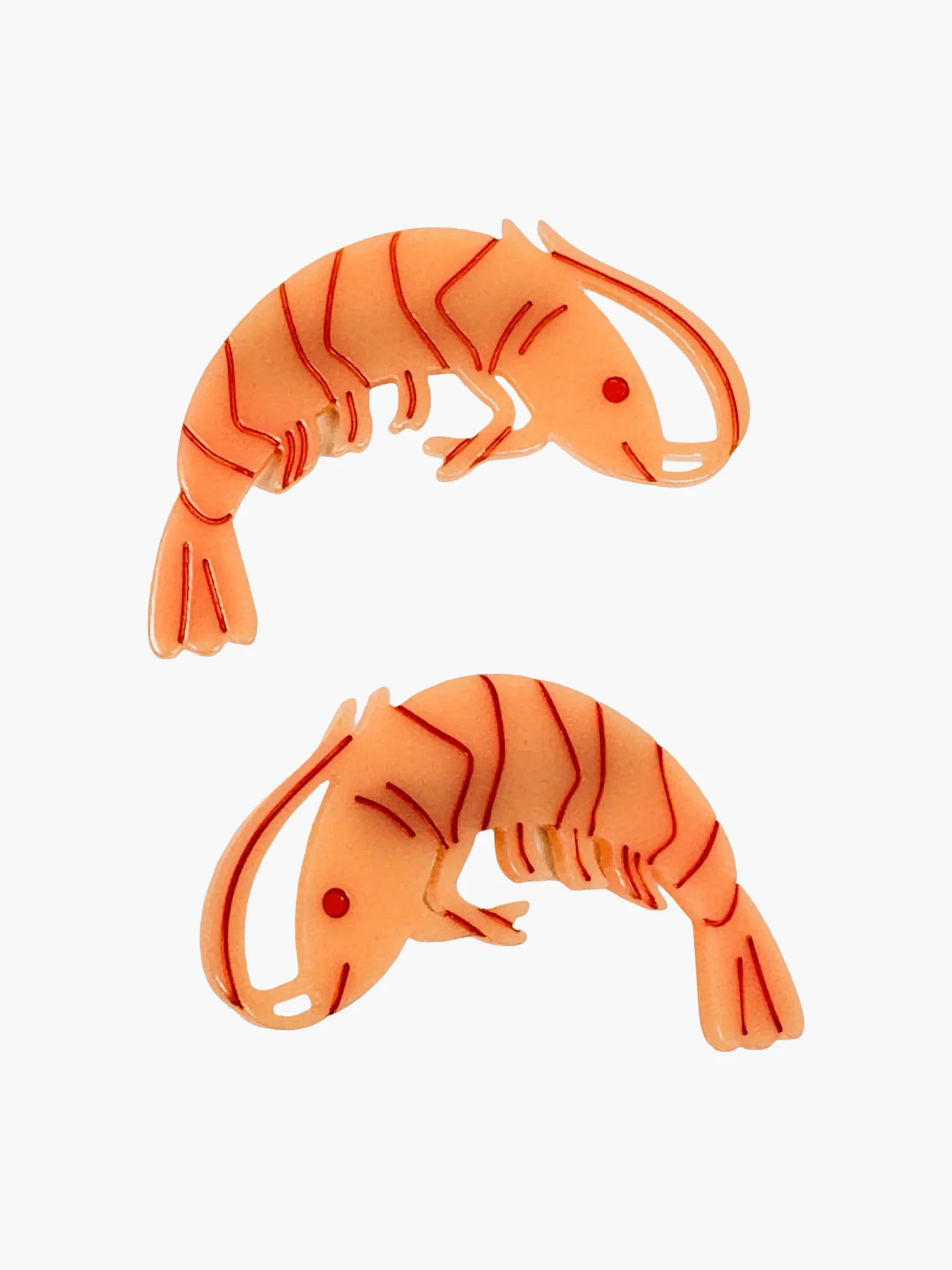 Shrimp Alligator Hair Clip Set