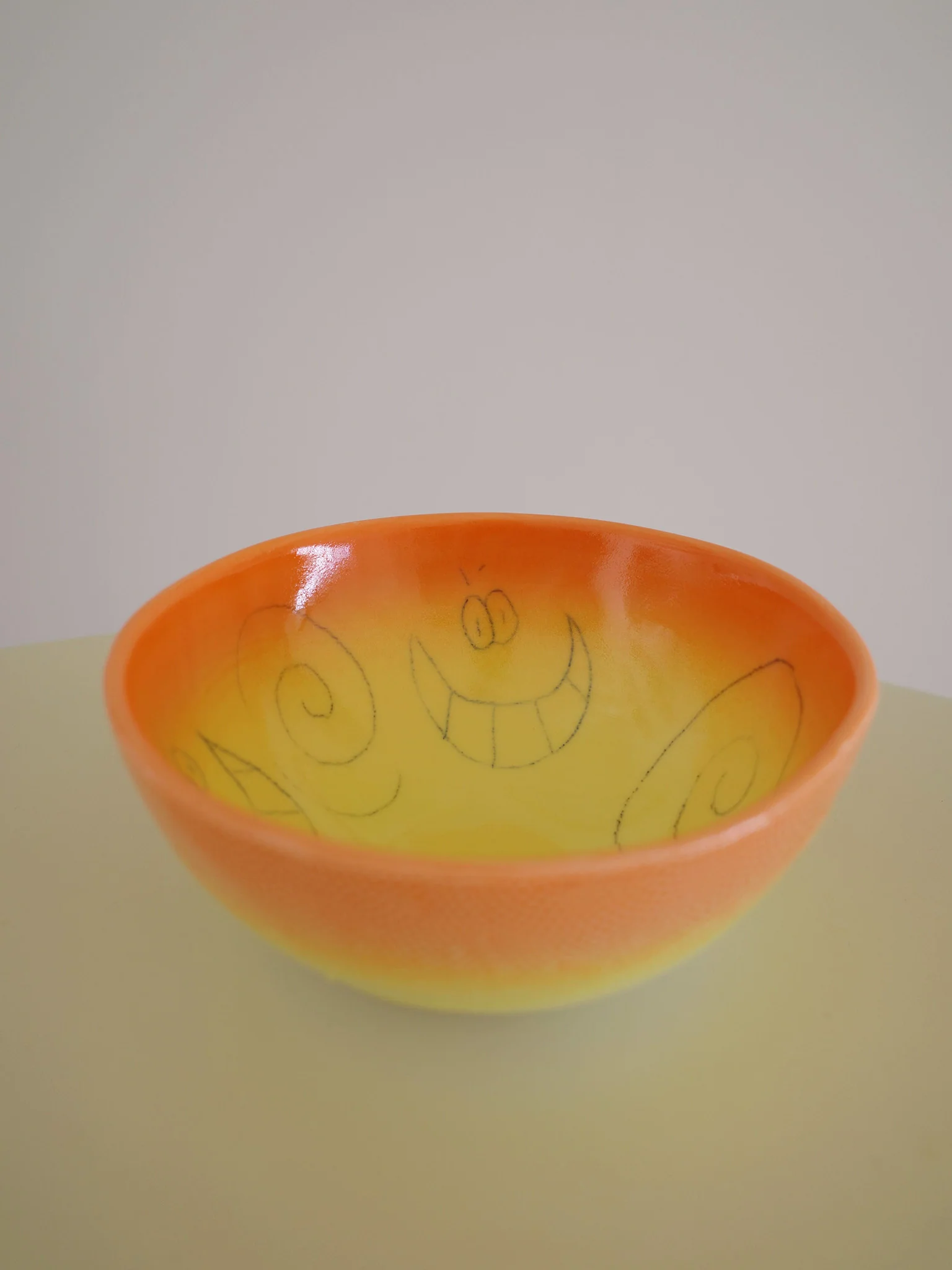Small Bowl - Yellow Orange Gradient Sketch - Image 3