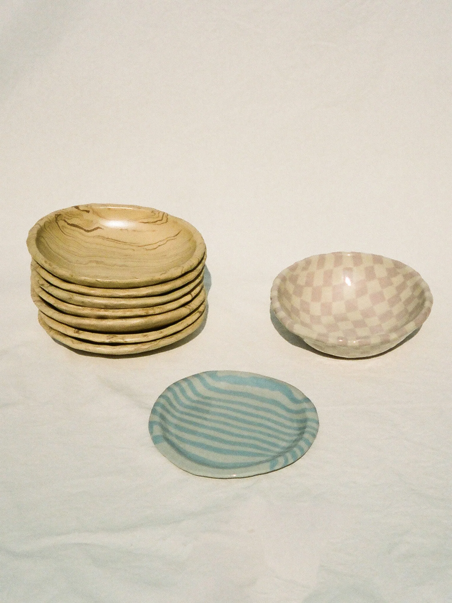 Small Check Bowl (15cm) - Purple - Image 2