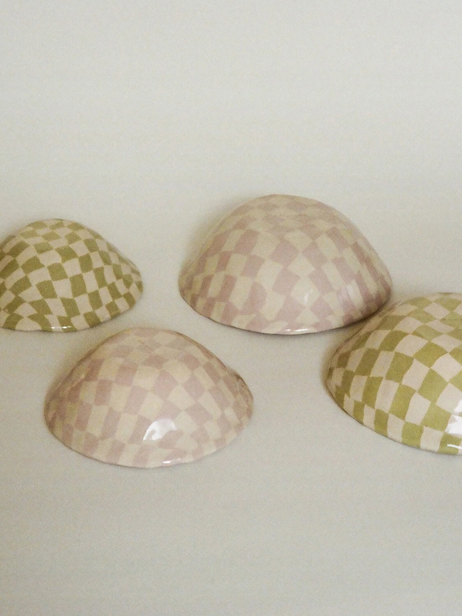 Small Check Bowl (15cm) - Purple - Image 3