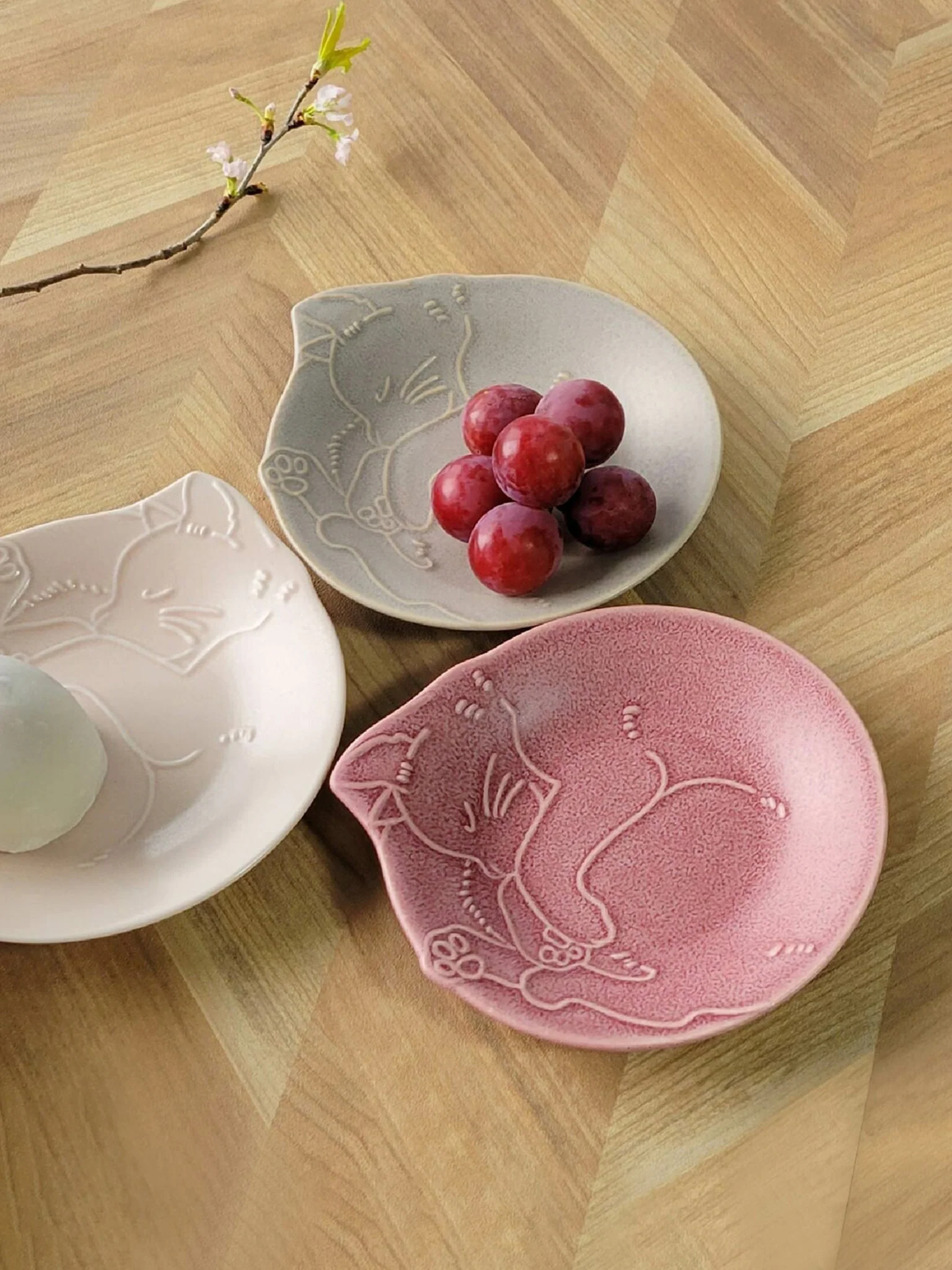 Small Plate Cats (16cm) - Berry - Image 2