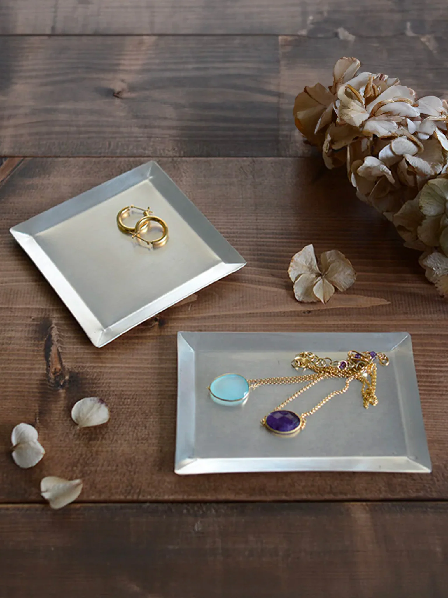 Small Silver Rectangle Tray (13x8cm) - Image 3