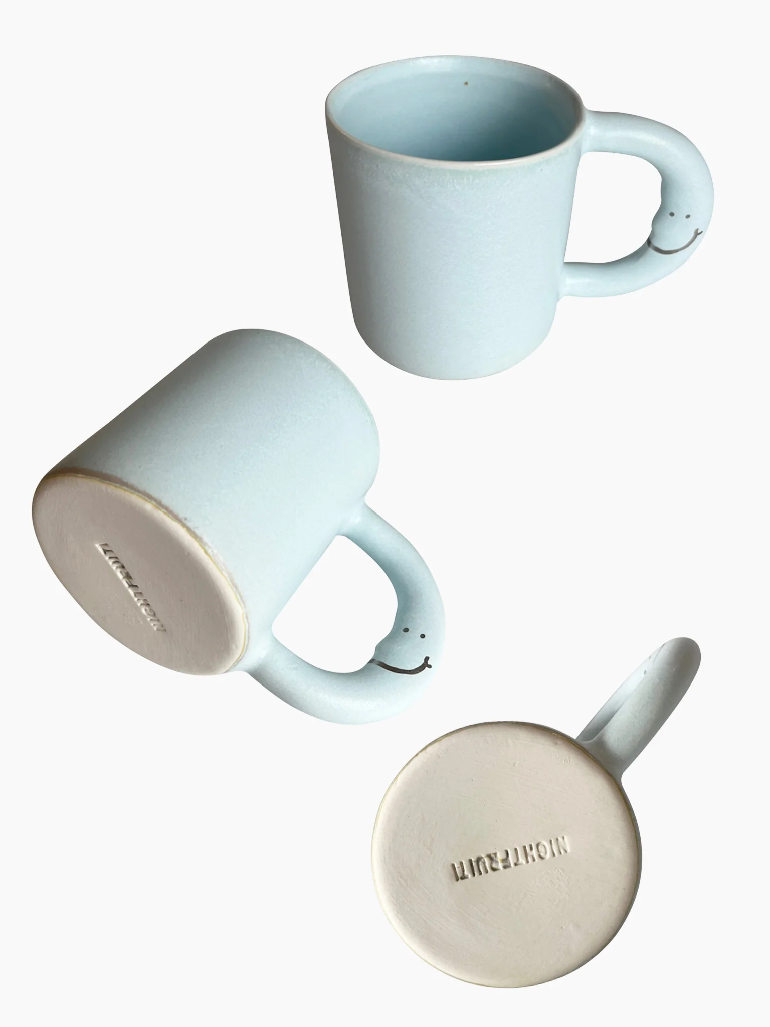 Smile Moon Mug (350ml) - Sky Blue - Image 3