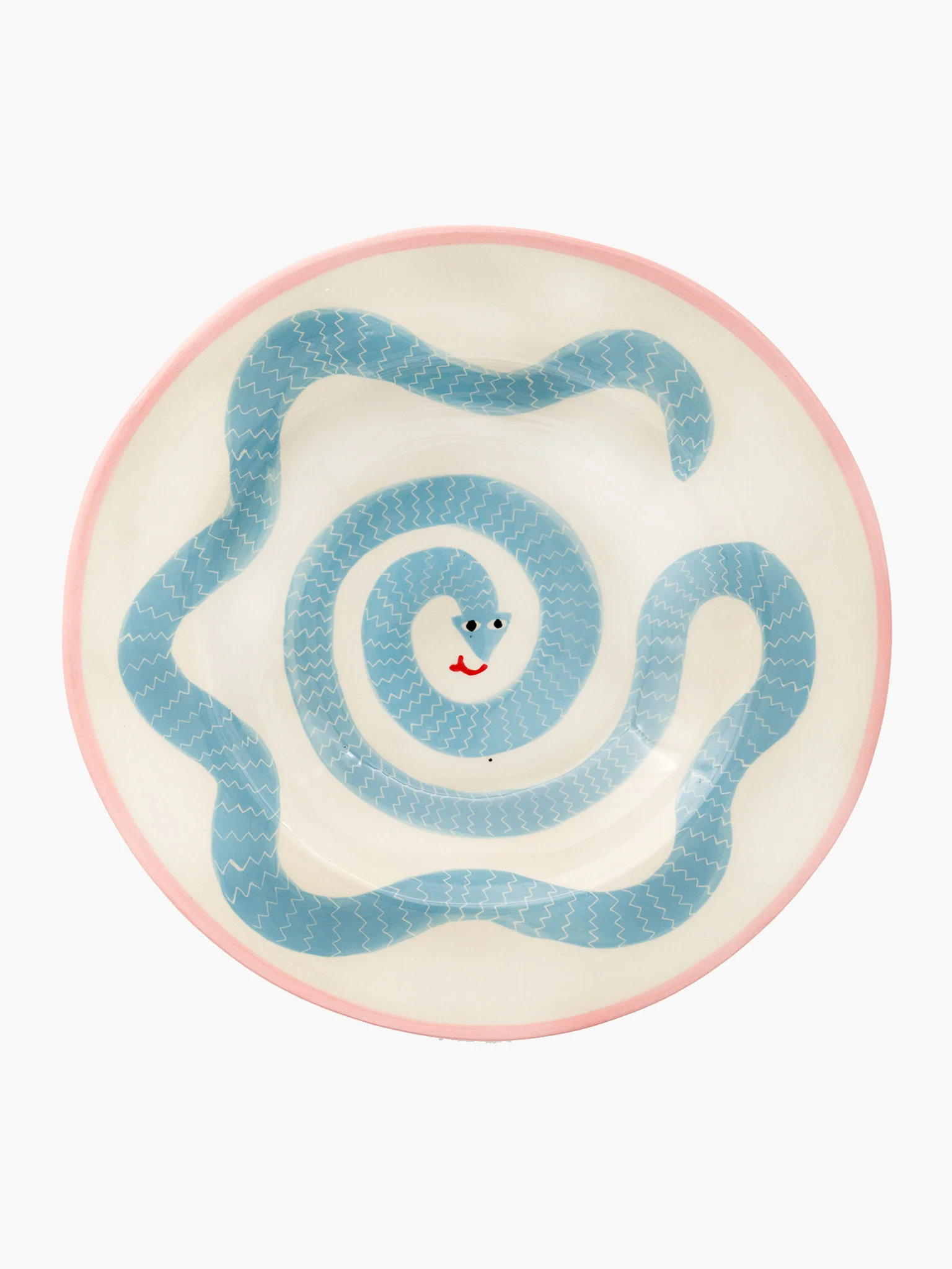 Sneaky Snake Plate (26cm) - Pink & Blue