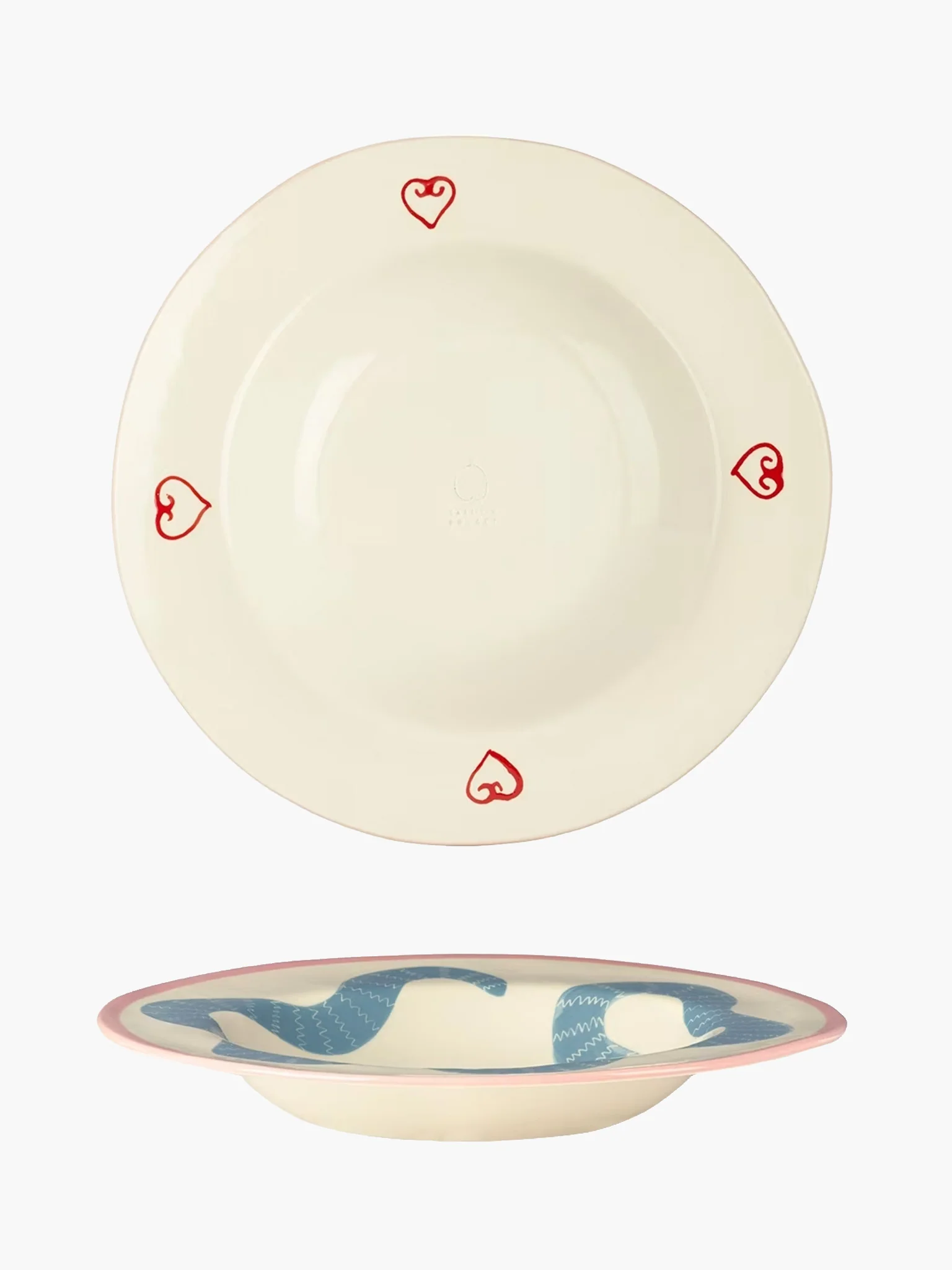 Sneaky Snake Plate (26cm) - Pink & Blue - Image 3