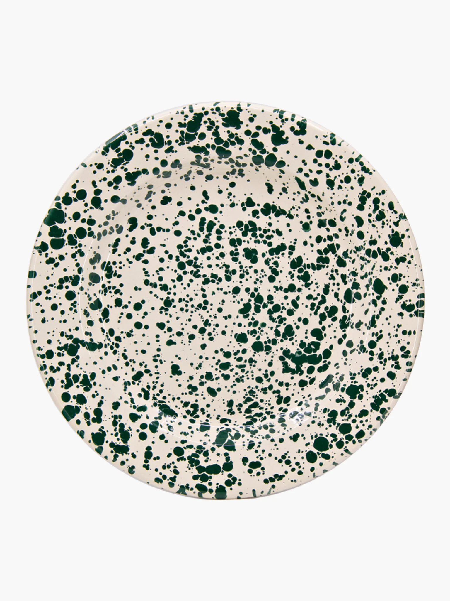 Splatter Dinner Plate (26.5cm) - Green & Cream