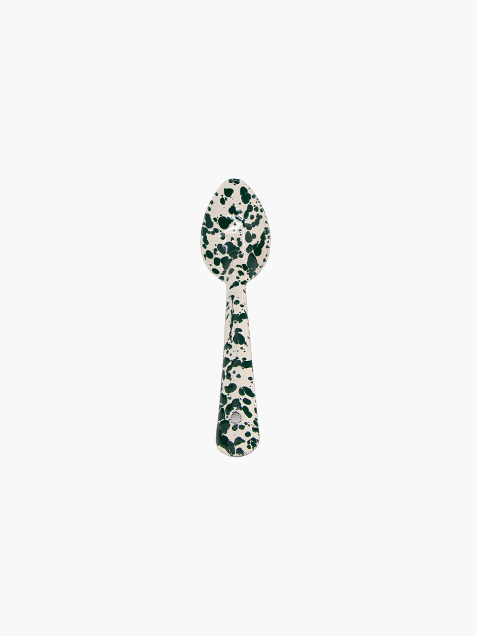 Splatter Small Spoon (15cm) - Green & Cream
