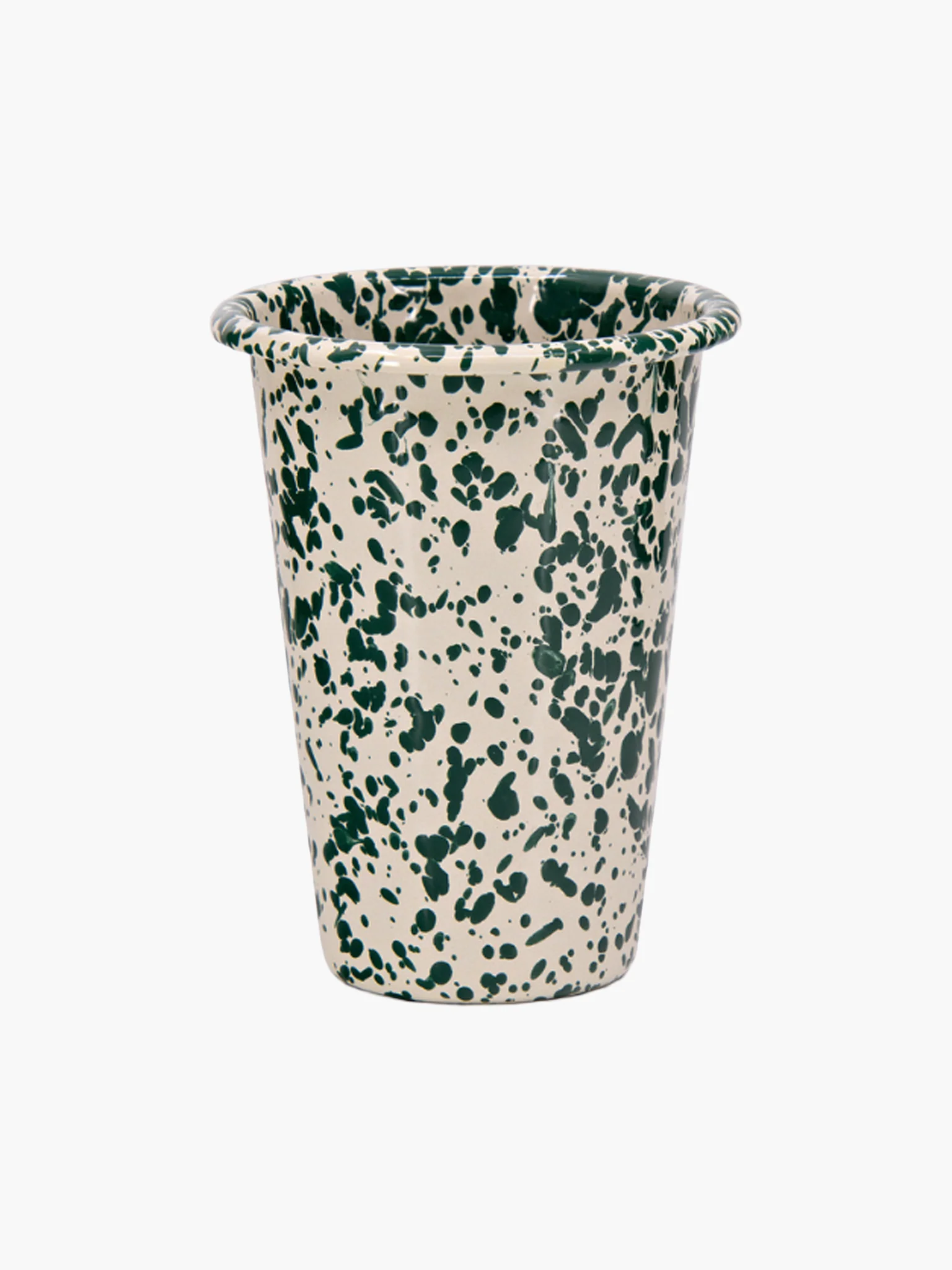Splatter Tumbler (410ml) - Green & Cream