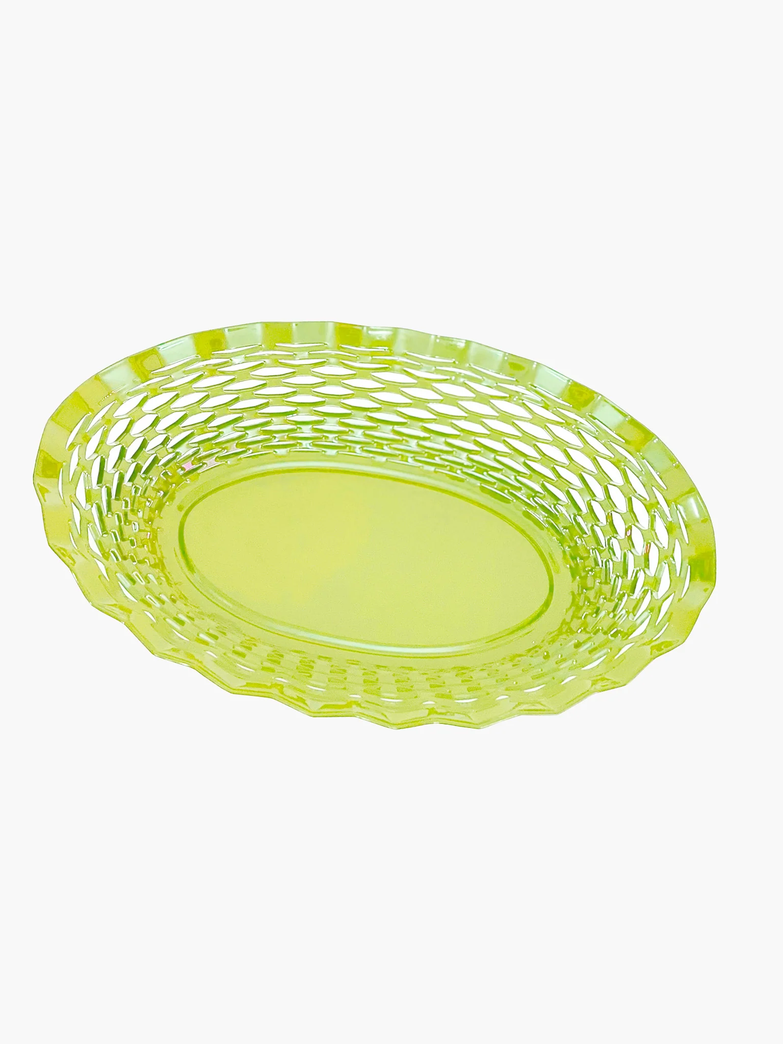 Stainless Steel Bread & Food Basket - Apple Green