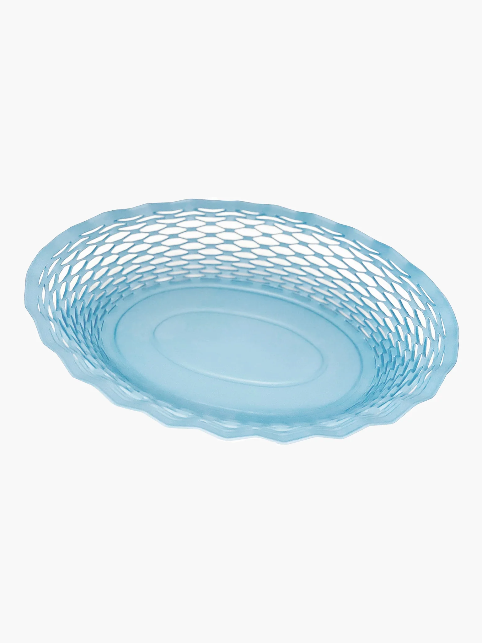 Stainless Steel Bread & Food Basket - Pastel Blue