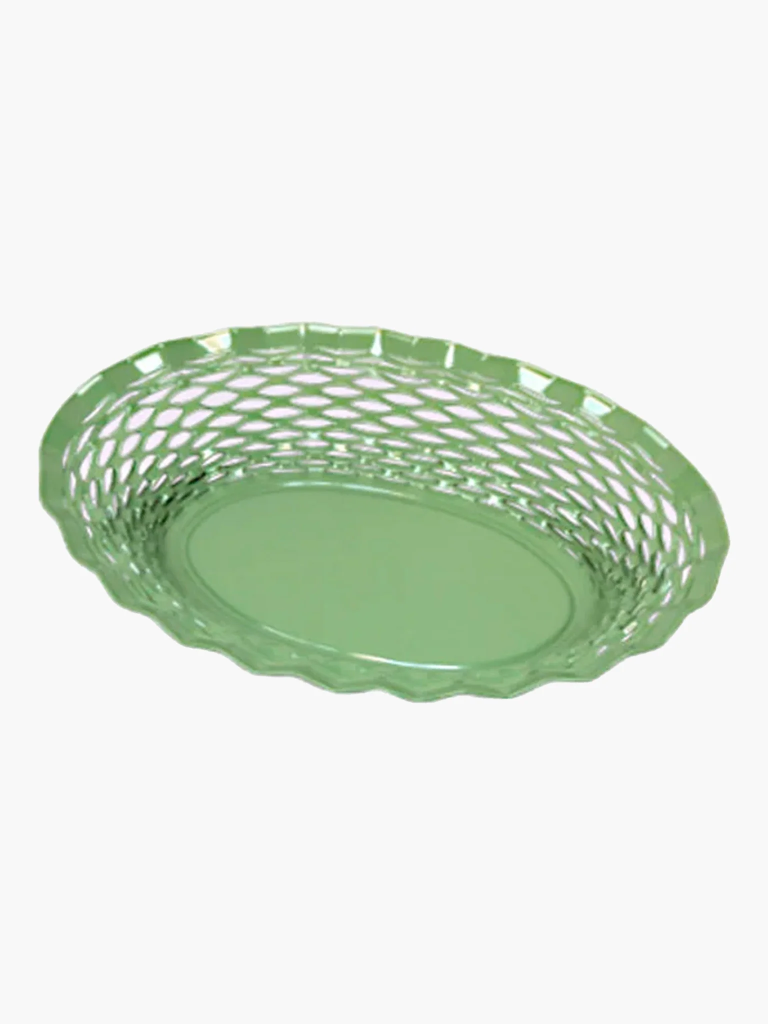 Stainless Steel Bread & Food Basket -  Pastel Green