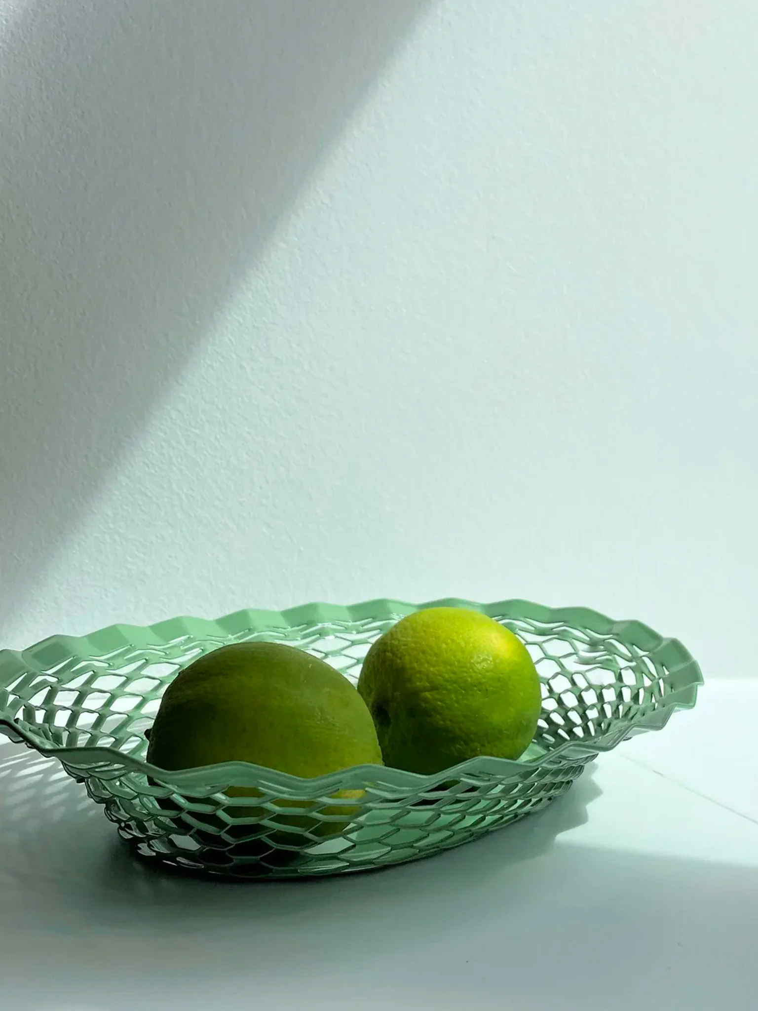 Stainless Steel Bread & Food Basket -  Pastel Green - Image 2