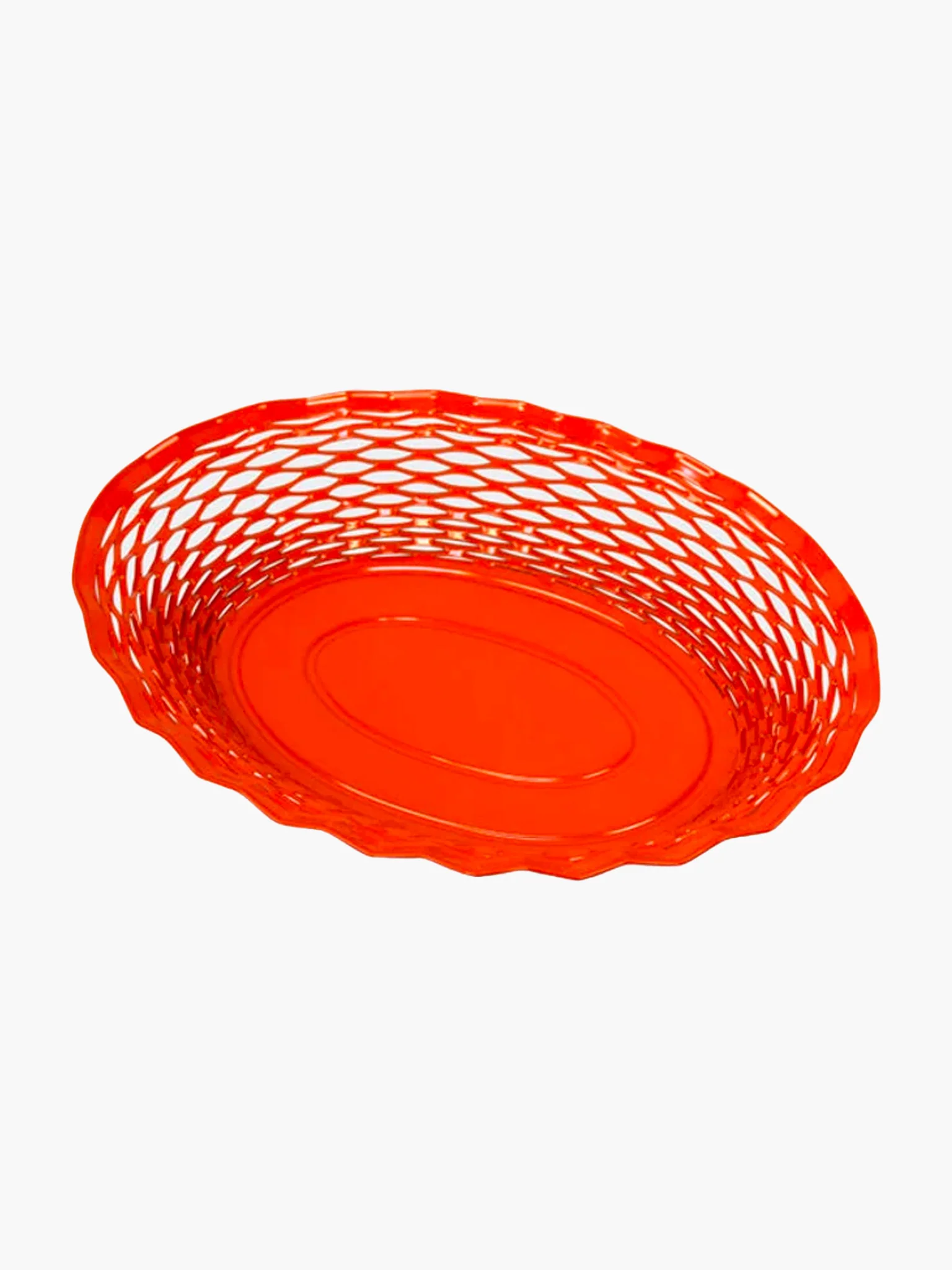 Stainless Steel Bread & Food Basket - Shiny Orange