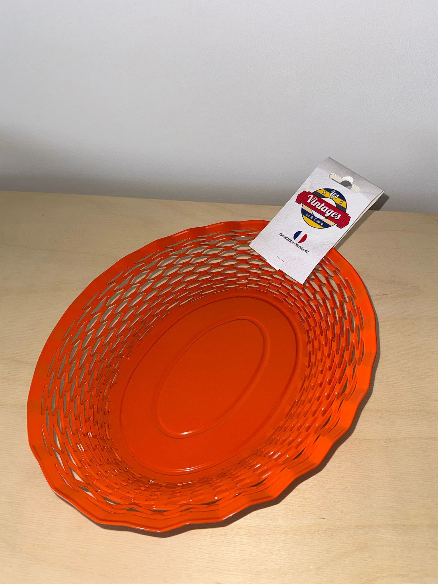 Stainless Steel Bread & Food Basket - Shiny Orange - Image 2