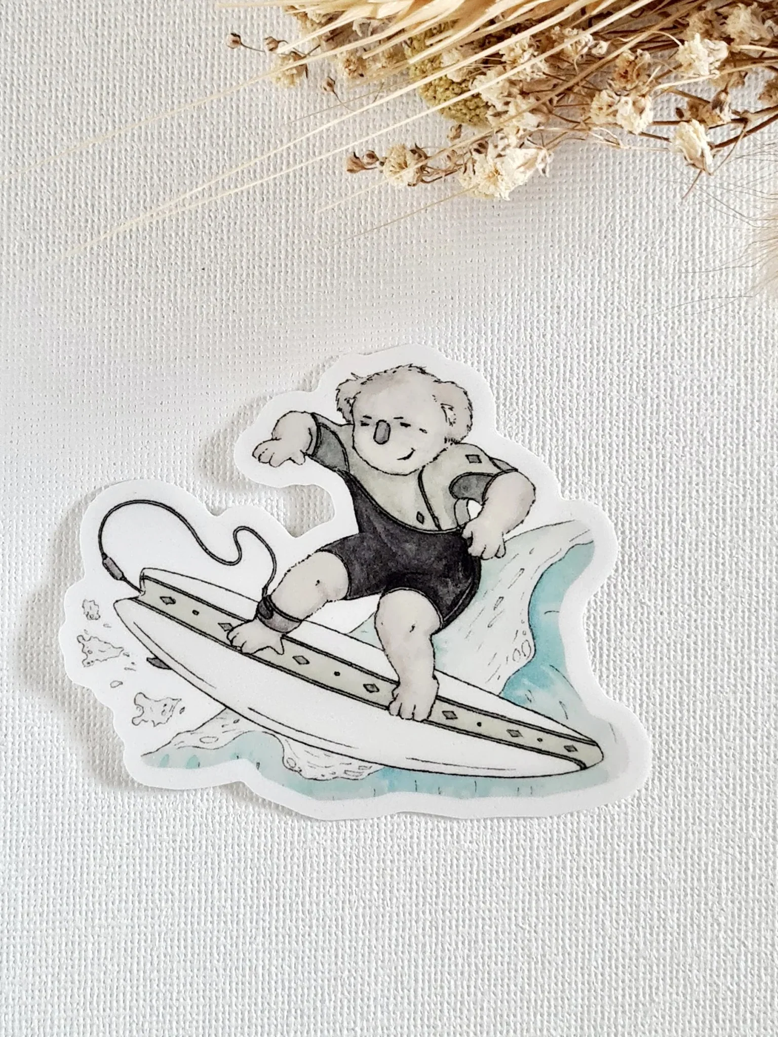 Surfing Koala Sticker - Image 2