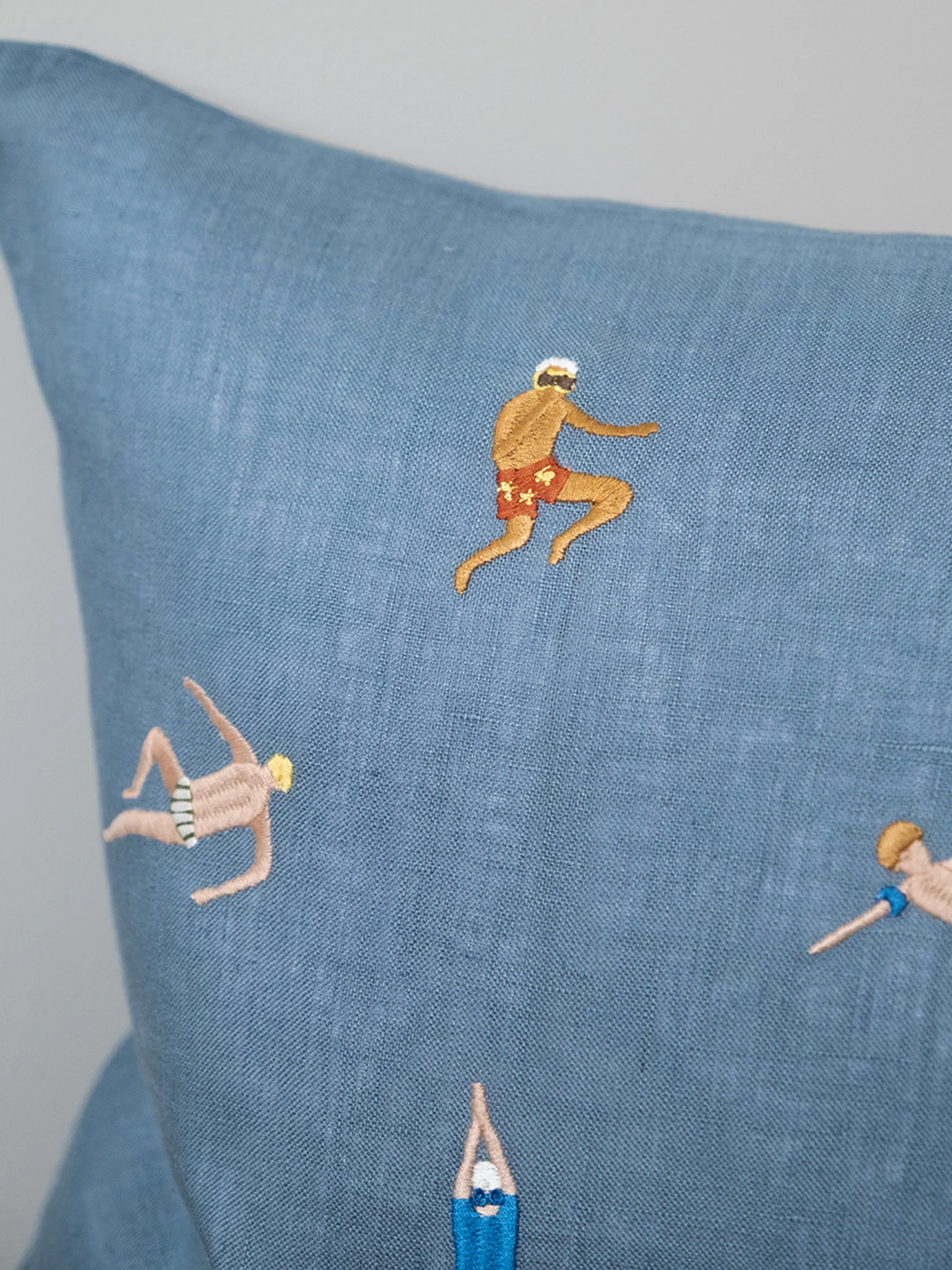 Swimmers Cushion Cover - Blue - Image 3