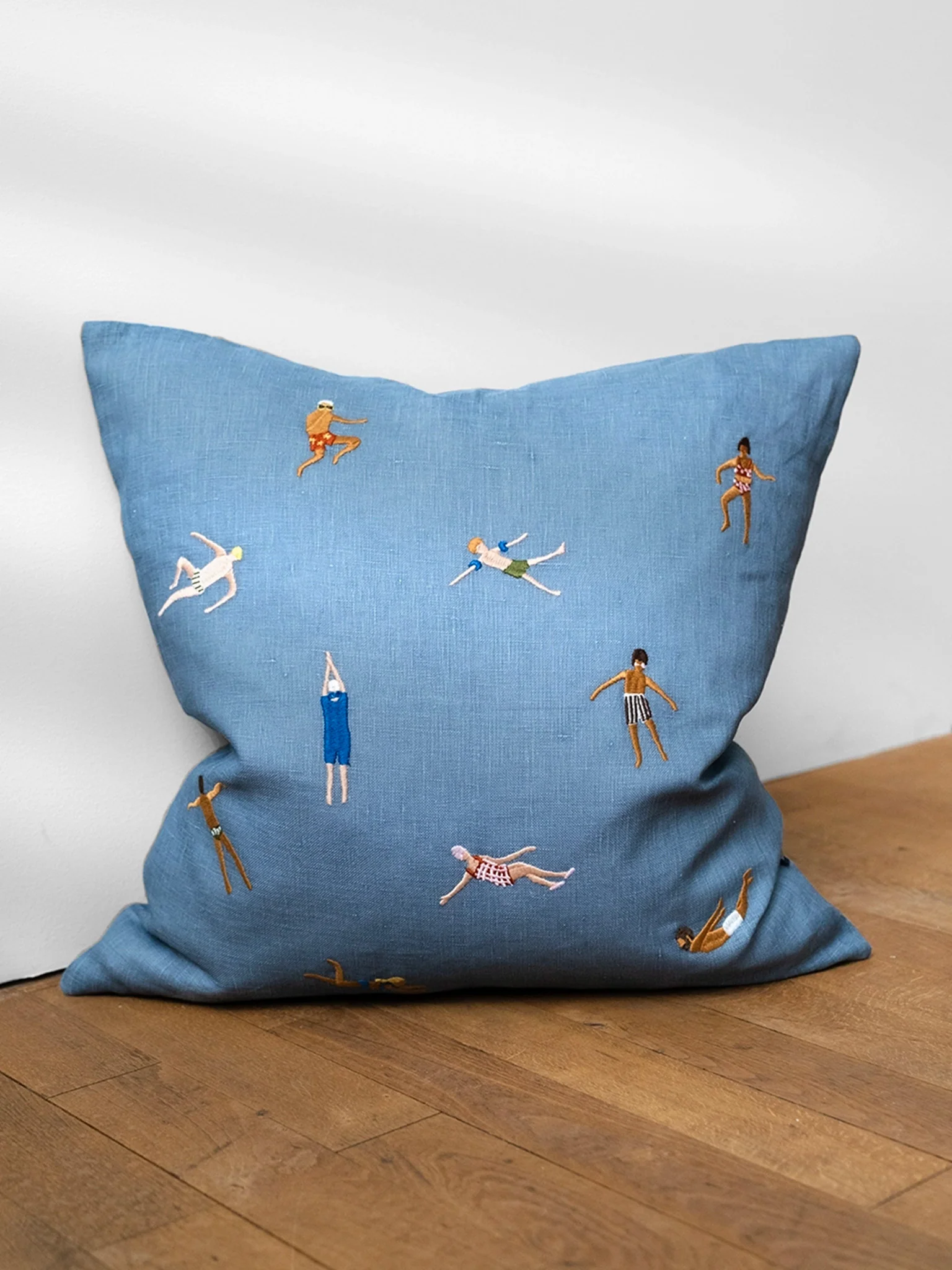 Swimmers Cushion Cover - Blue - Image 4
