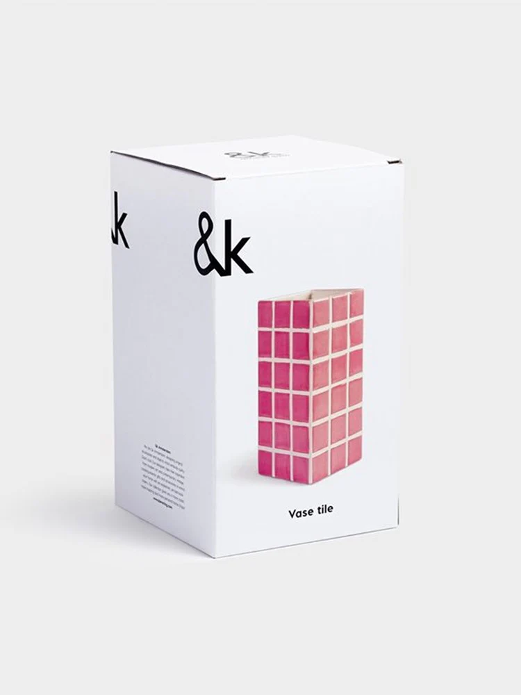 Tile Vase - Pink - Image 3