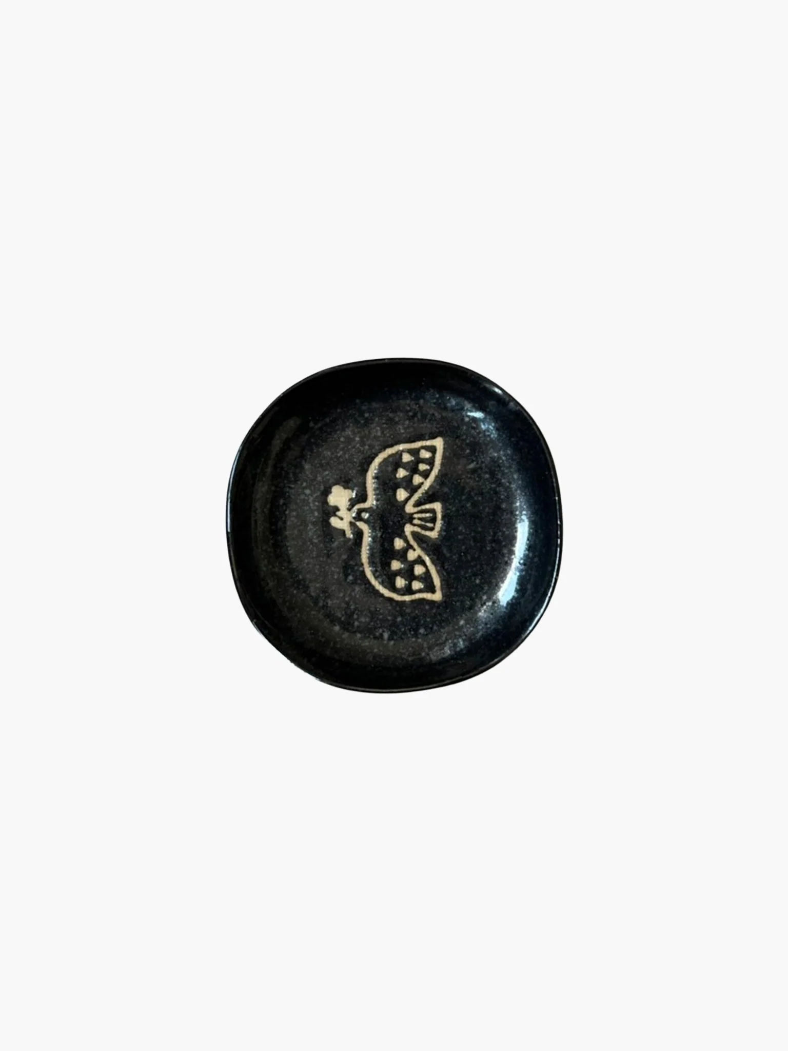Toritoha Small Bird Dish - Black (11cm)