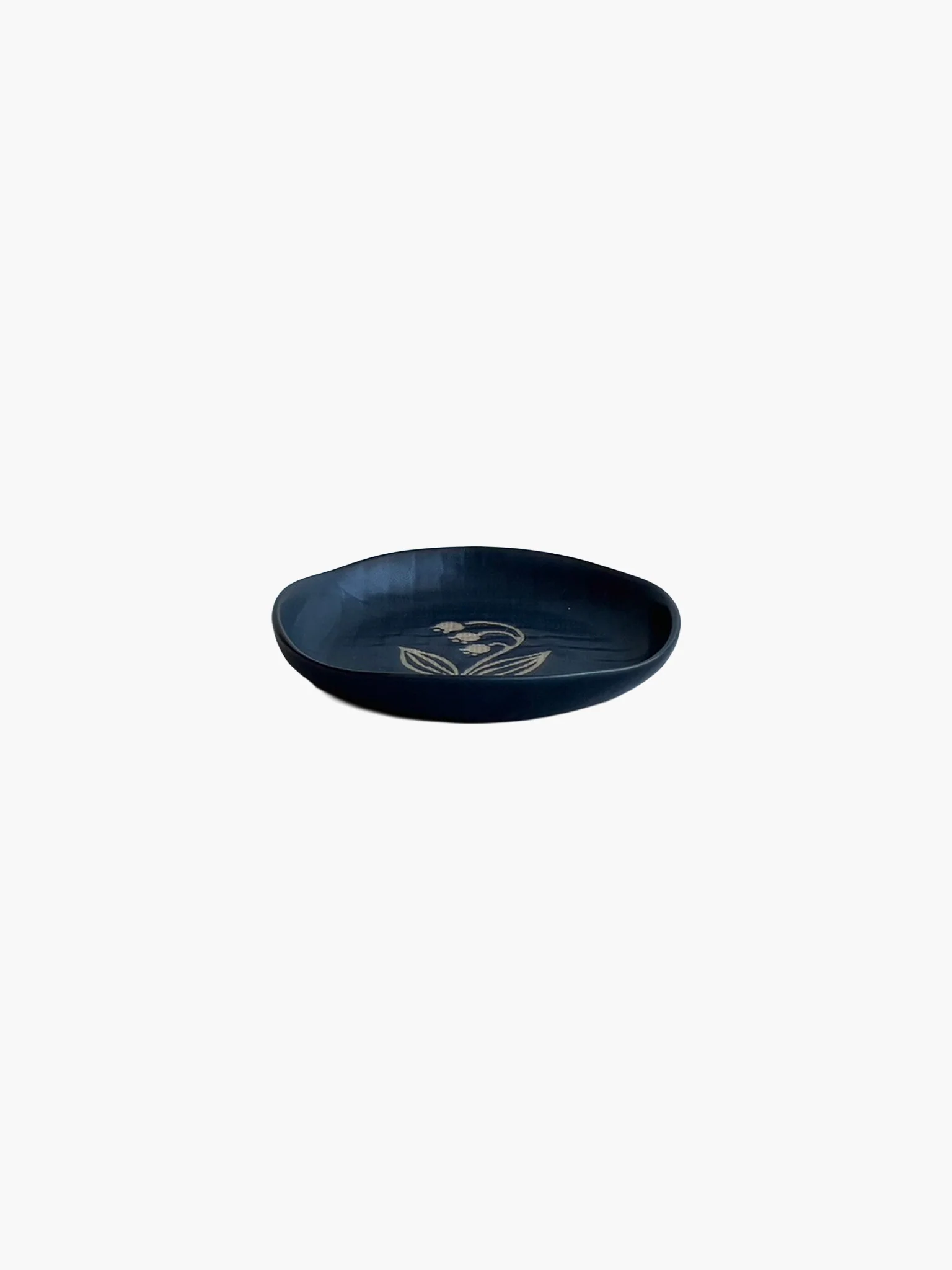 Toritoha Lily of the Valley Dish - Navy (11cm) - Image 2