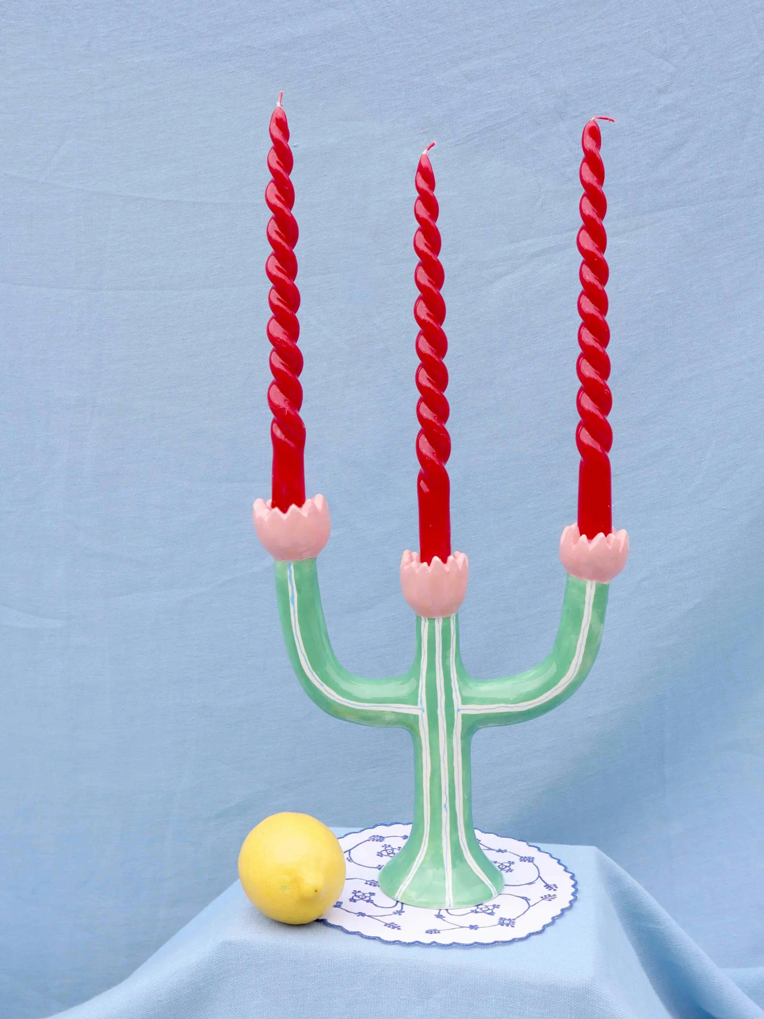 Tulip Candle Holder - Green - Image 2