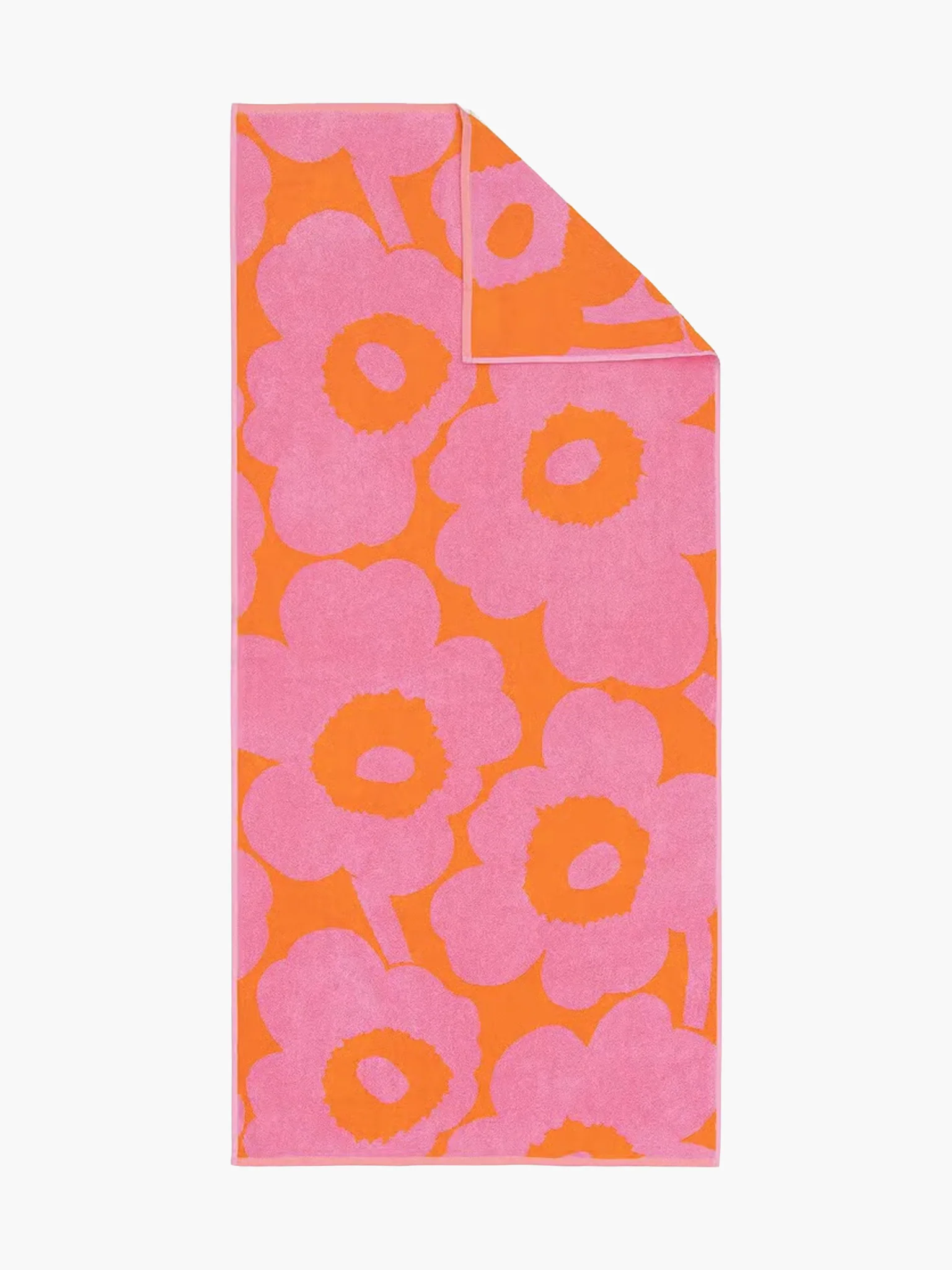 Unikko Bath Towel - Pink & Orange (70x150cm)