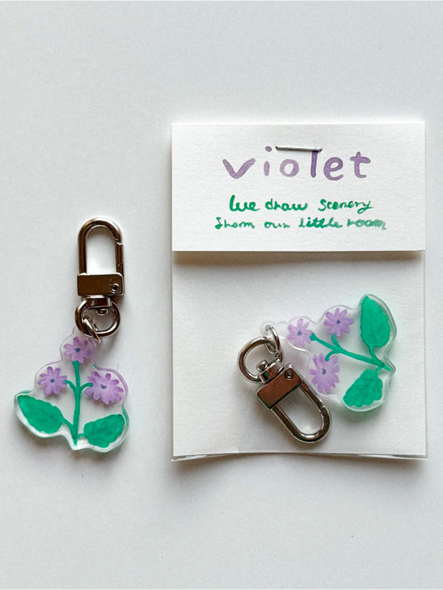 Violet Drawing Keychain by little room - Image 3