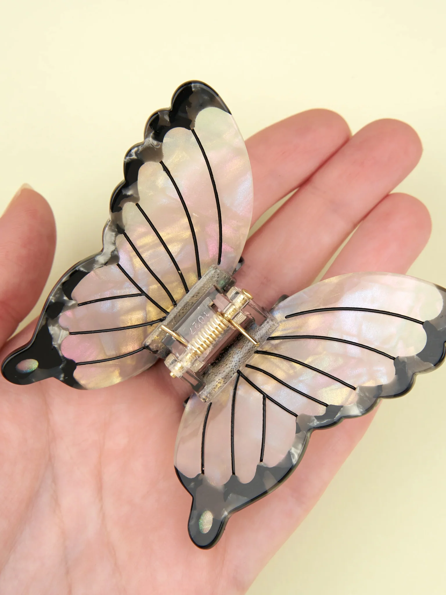 White Butterfly Hair Claw - Image 3